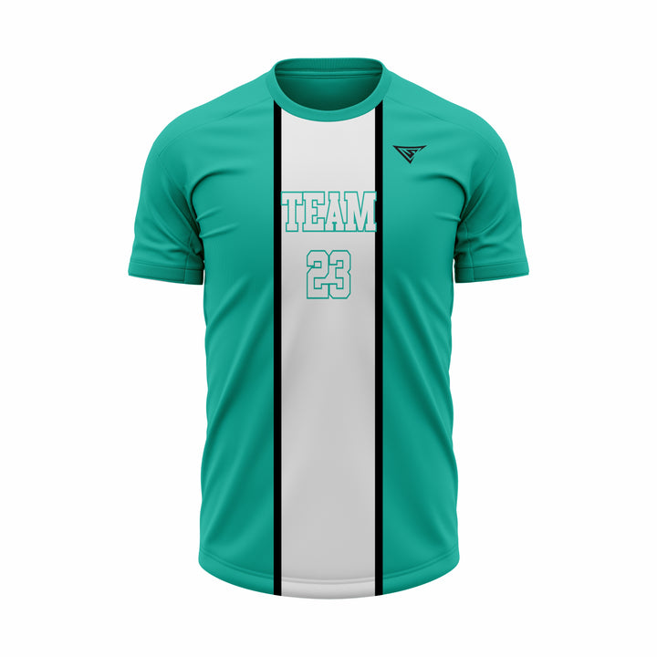 Custom Green, Gray & White Sublimation Soccer Jersey
