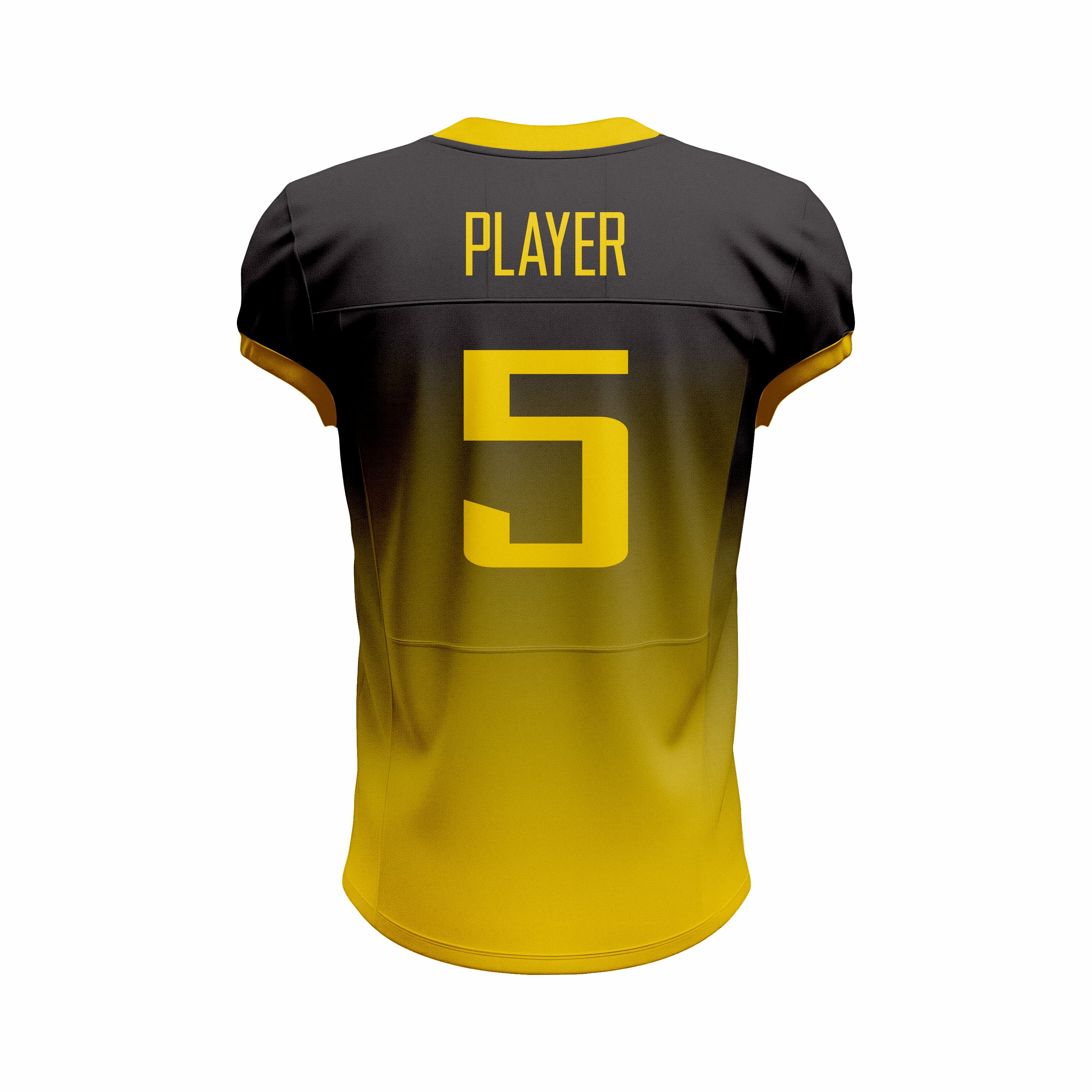 Custom Black & Yellow American Football Jersey
