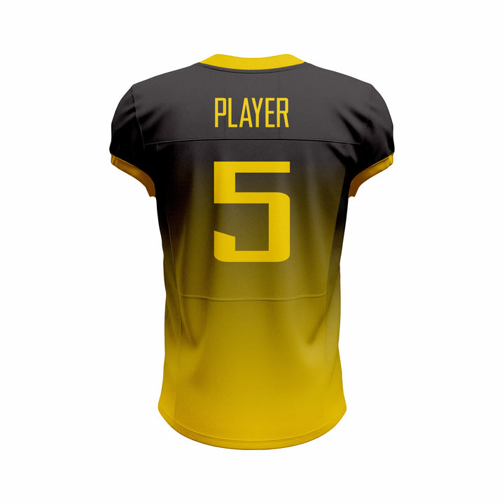 Custom Black & Yellow American Football Jersey