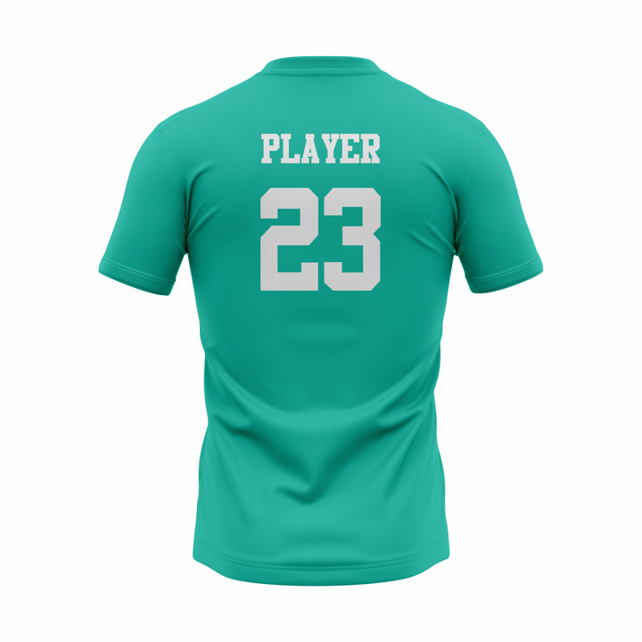 Custom Green, Gray & White Sublimation Soccer Jersey