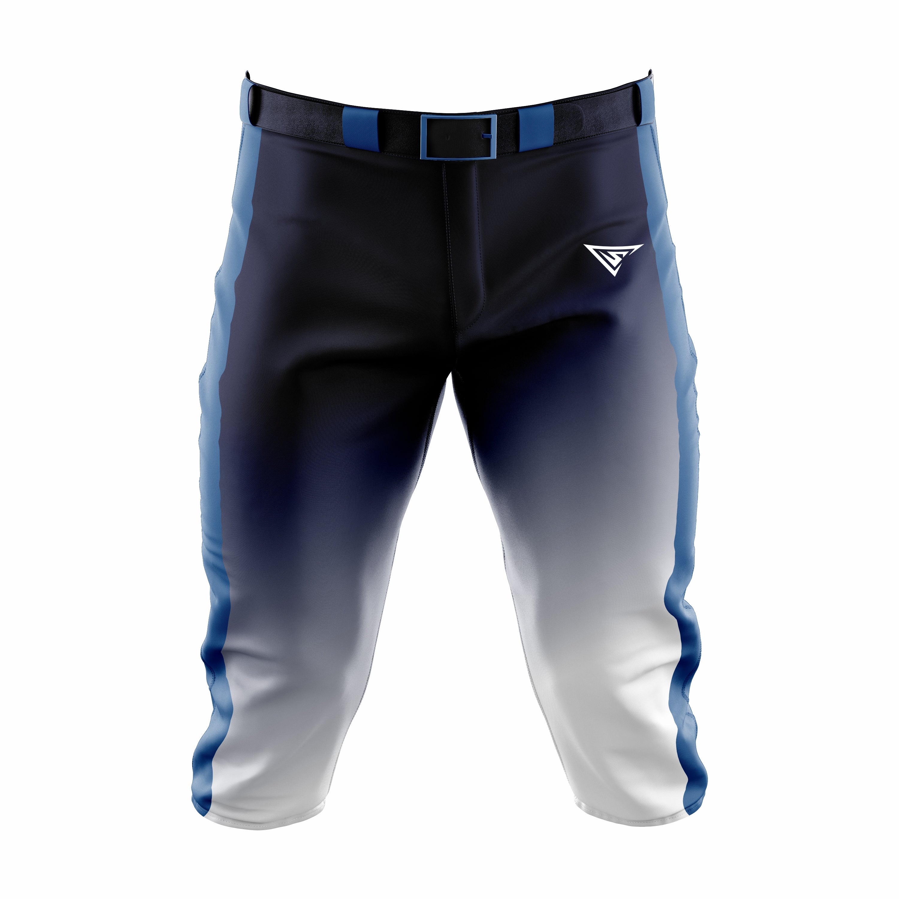 Custom Black, White & Cyan softball Knicker Pant