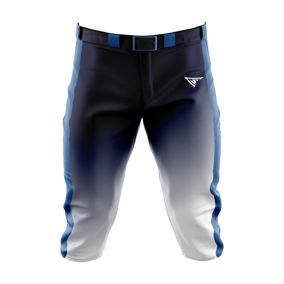 Custom Black, White & Cyan softball Knicker Pant