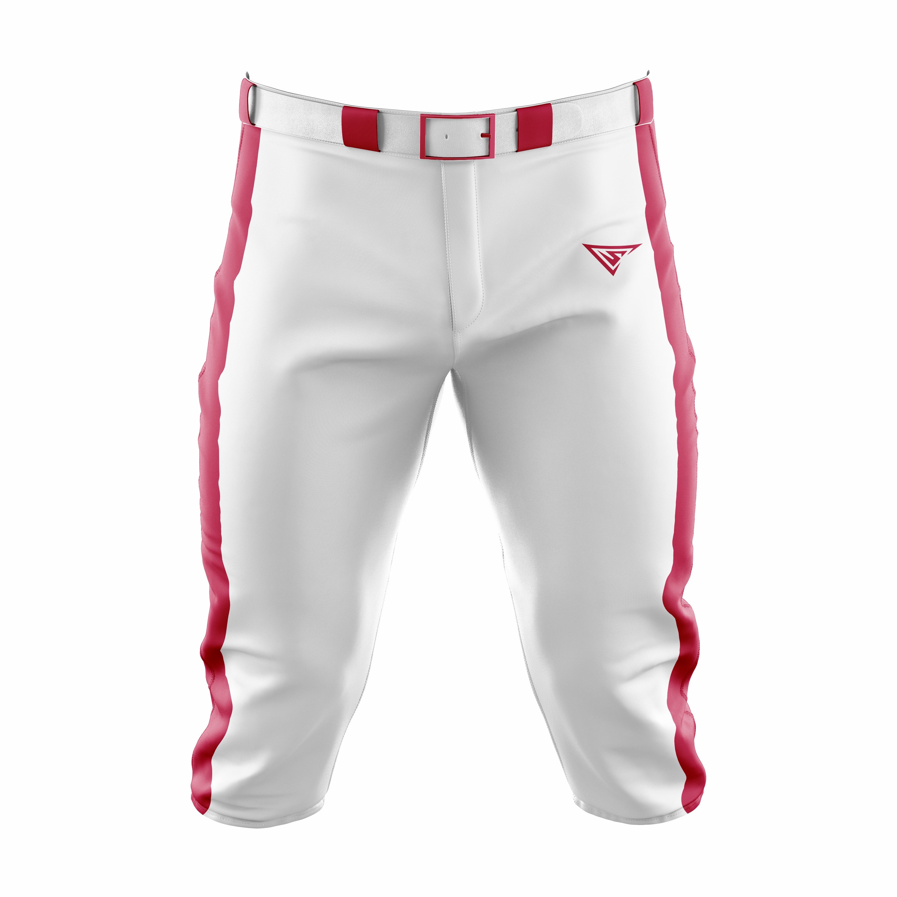 Custom White & Red Baseball Knicker Pant