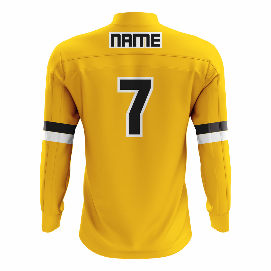 Custom Yellow, Black & White ¼ ZIP LONG SLEEVE WARM UP SOFTBALL JACKET