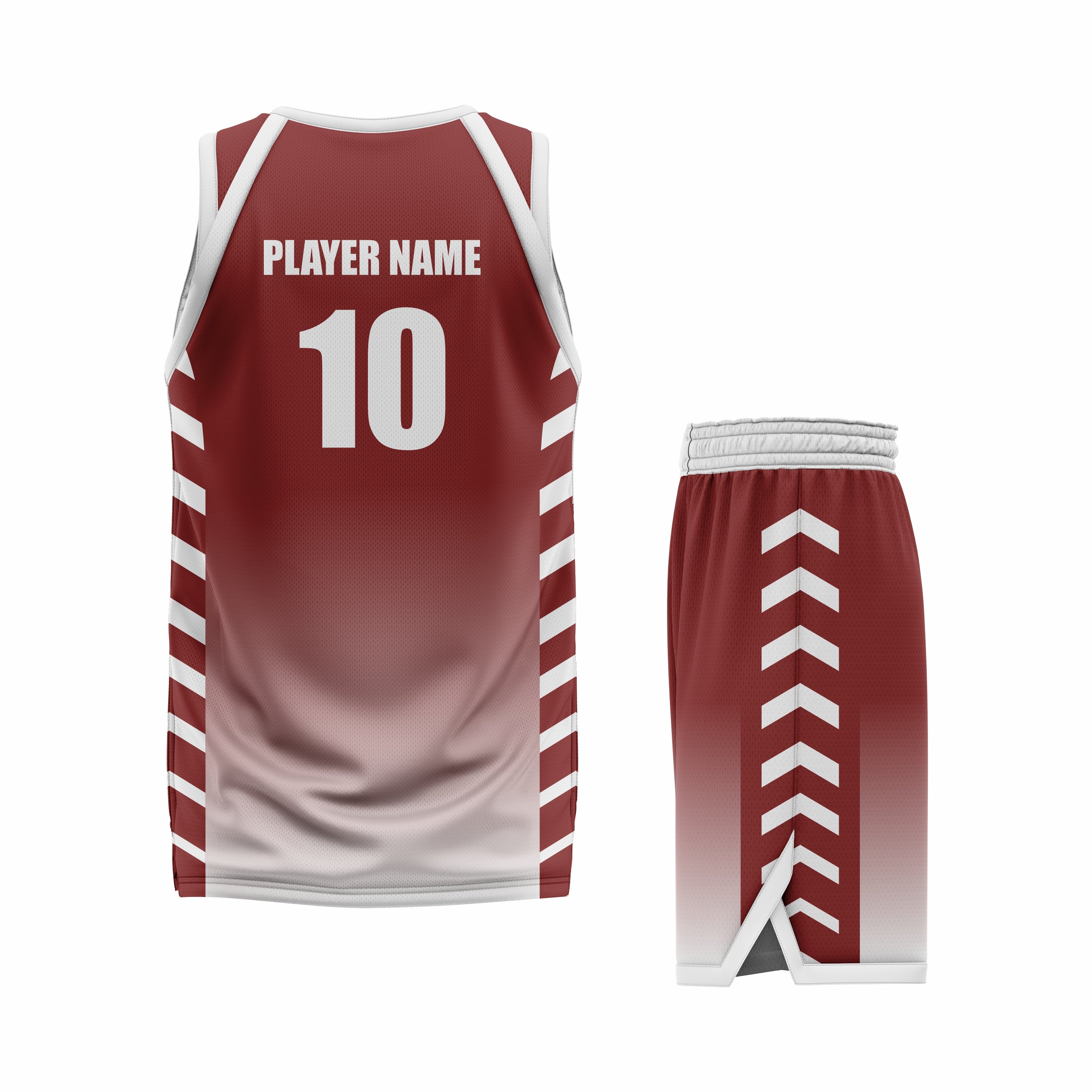 Custom Maroon White Basketball Uniform Set | Sports Custom Uniform