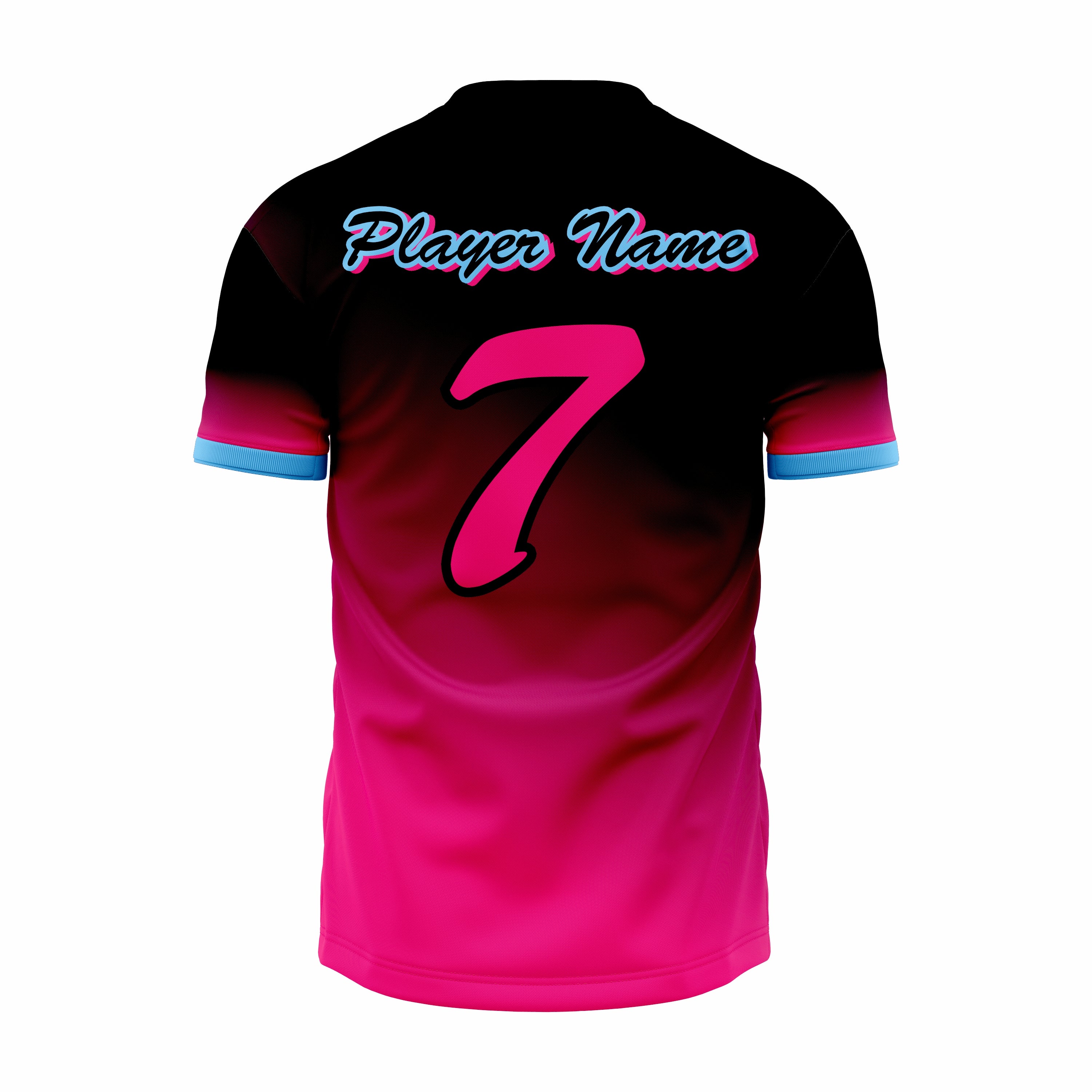 Custom Black, Red & Blue V-Neck Softball Jerseys