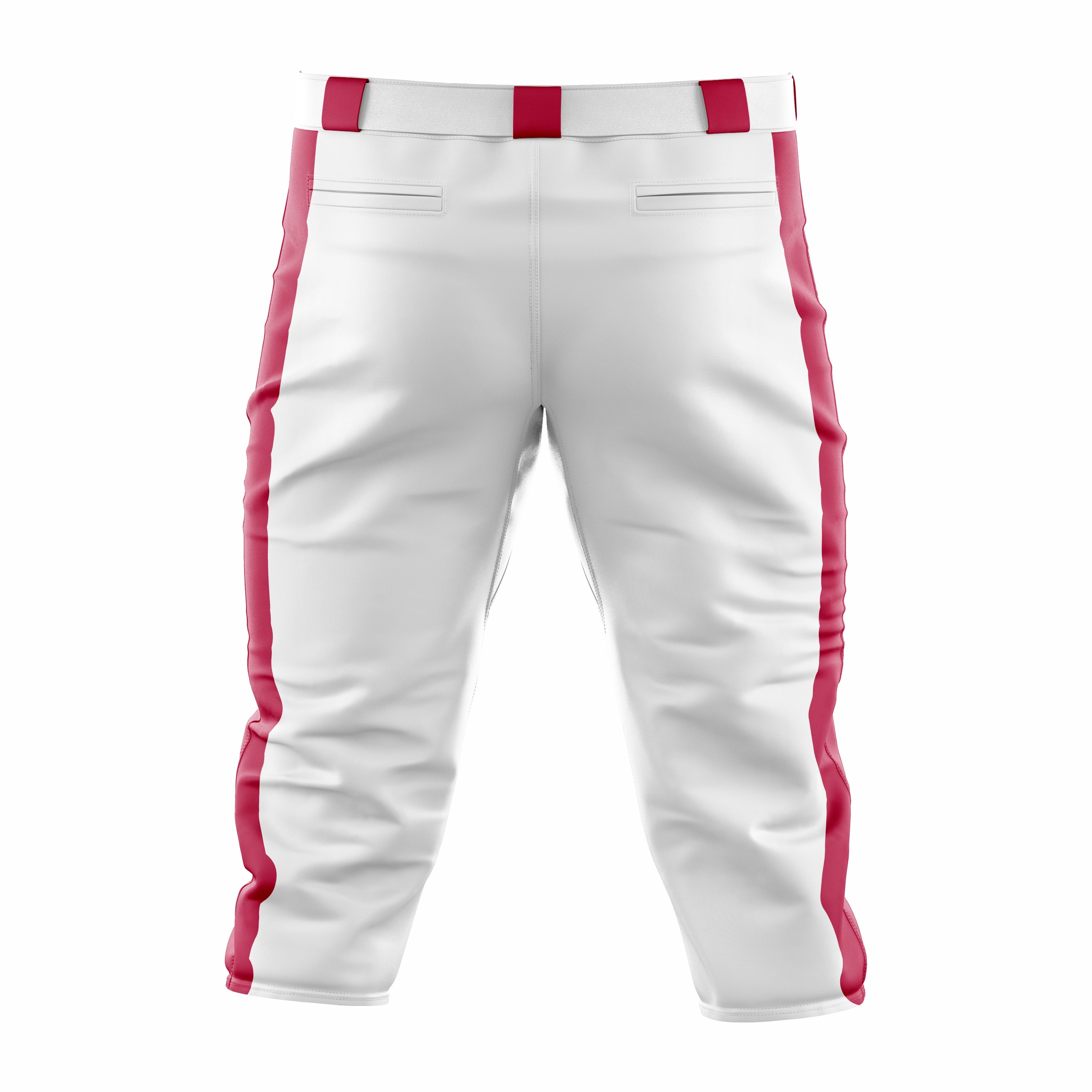Custom White & Red Baseball Knicker Pant