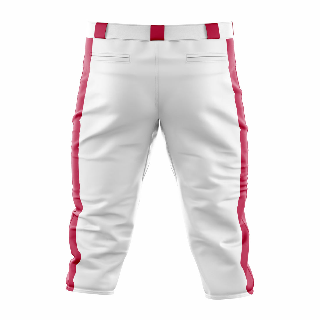 Custom White & Red Baseball Knicker Pant