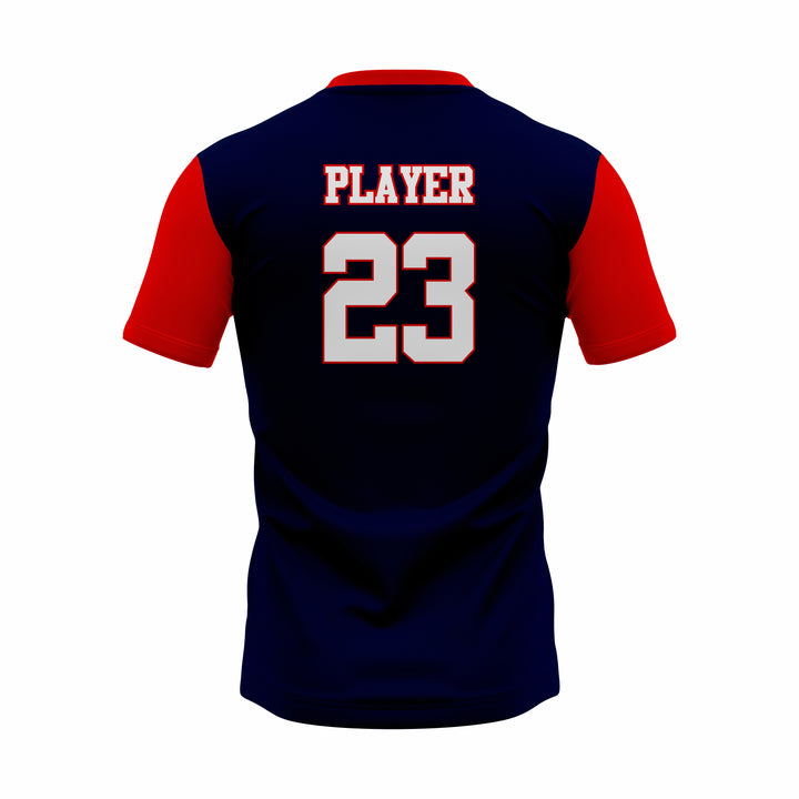 Custom Black, Red & White Sublimation Soccer Uniform