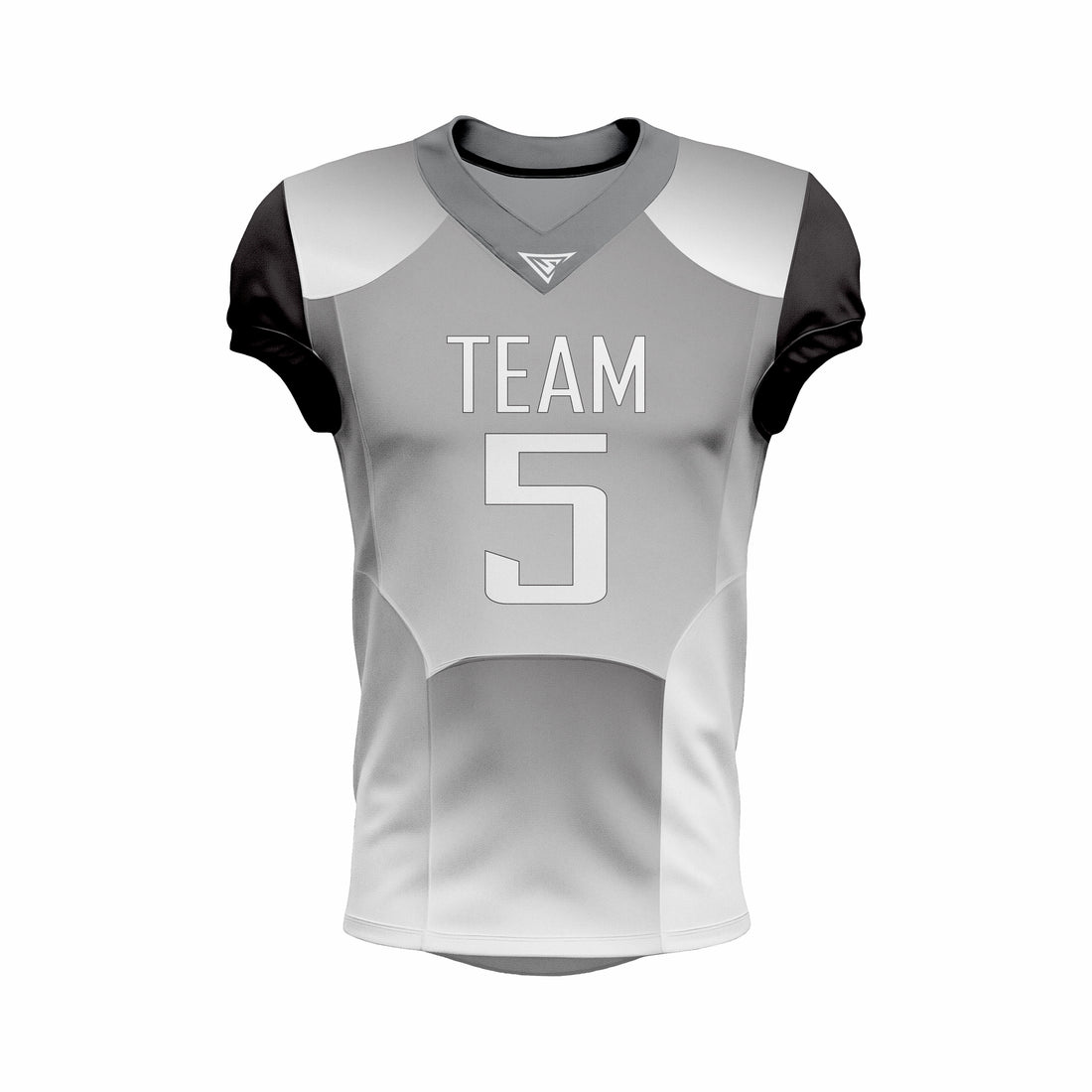 Custom Grey & Black American Football Jersey