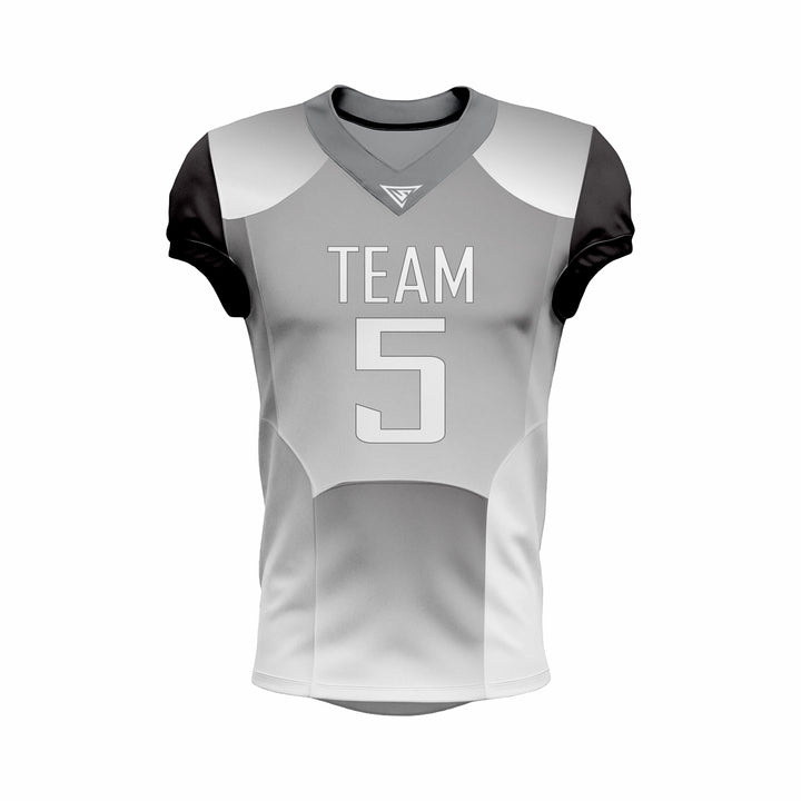 Custom Grey & Black American Football Jersey
