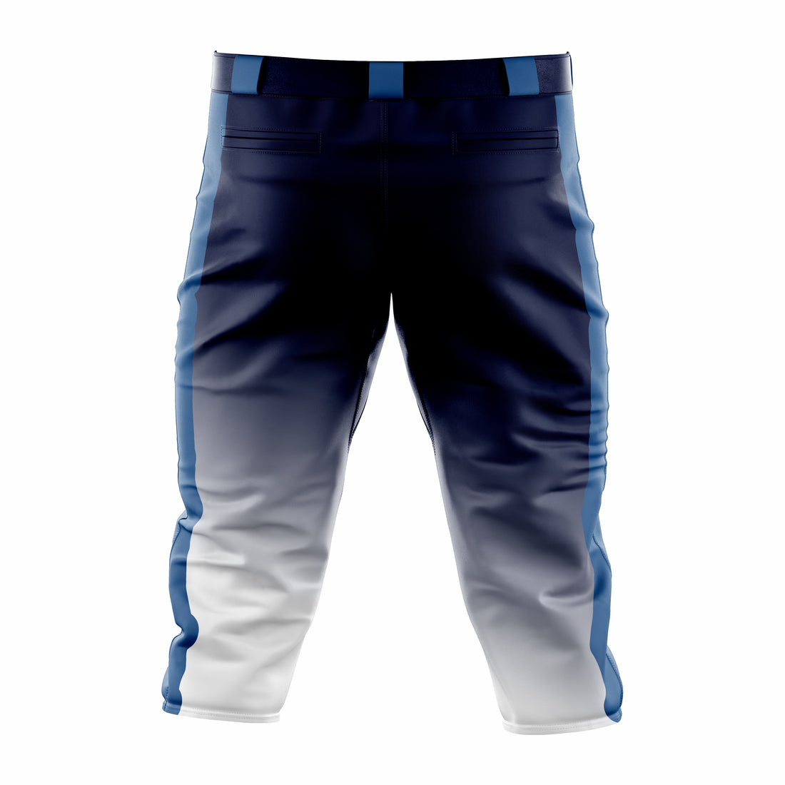 Custom Black, White & Cyan softball Knicker Pant