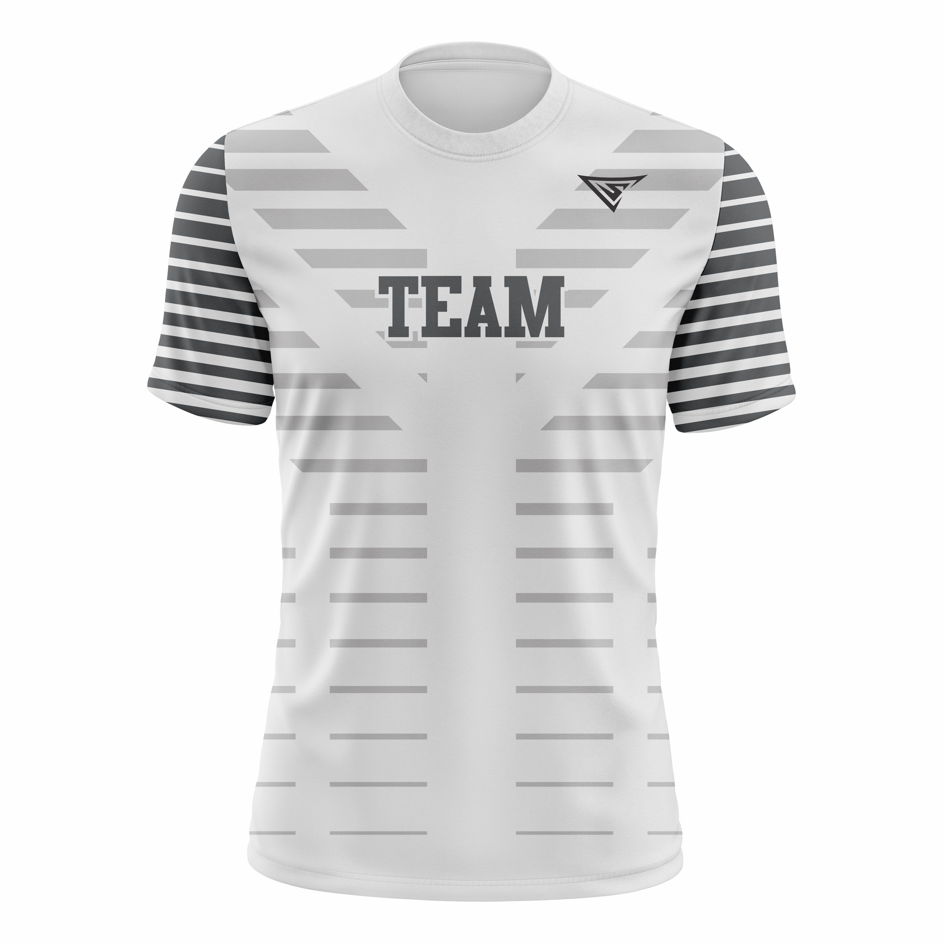 Custom White & Grey Crew Neck Softball Jerseys