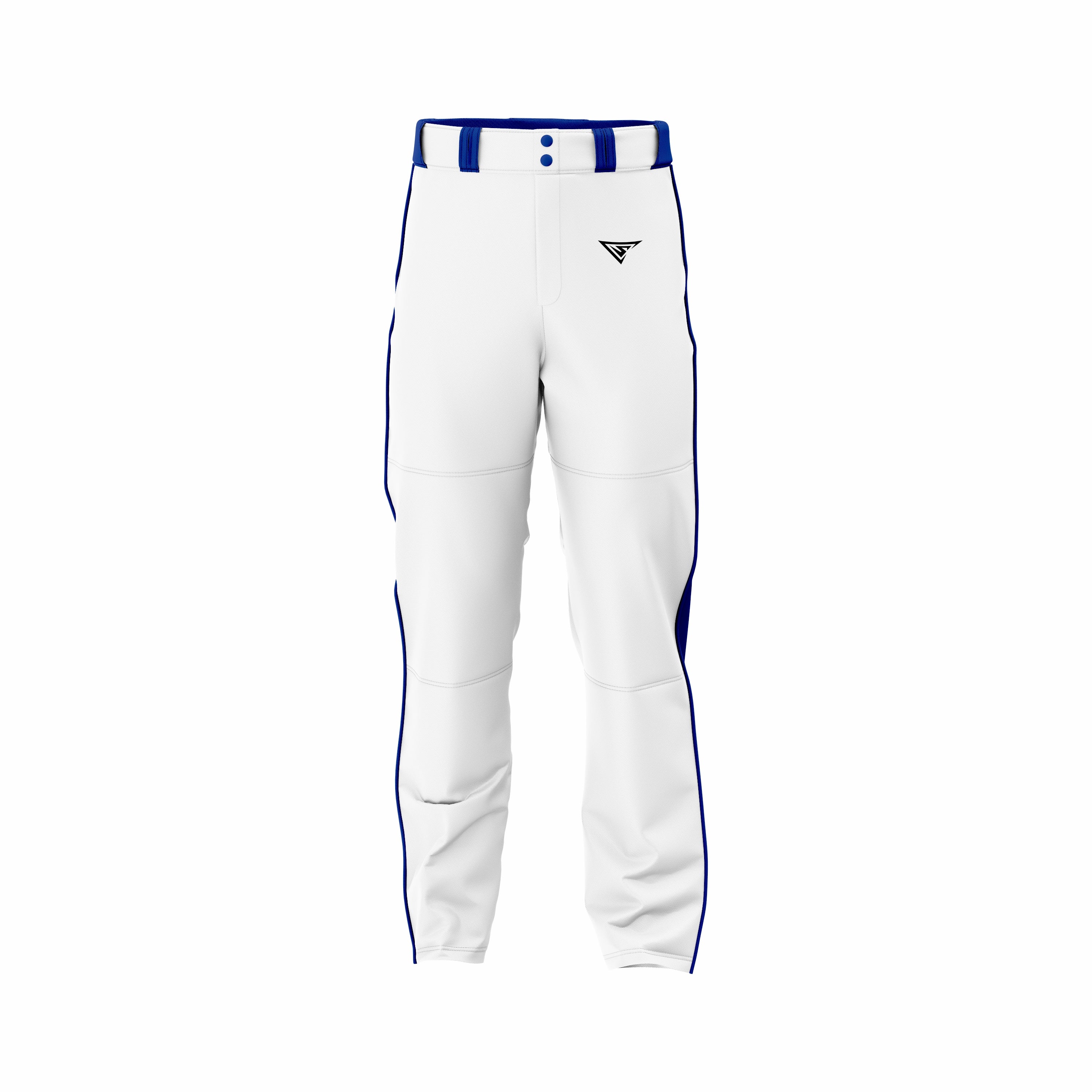 Custom White & Dark Blue softball Pant