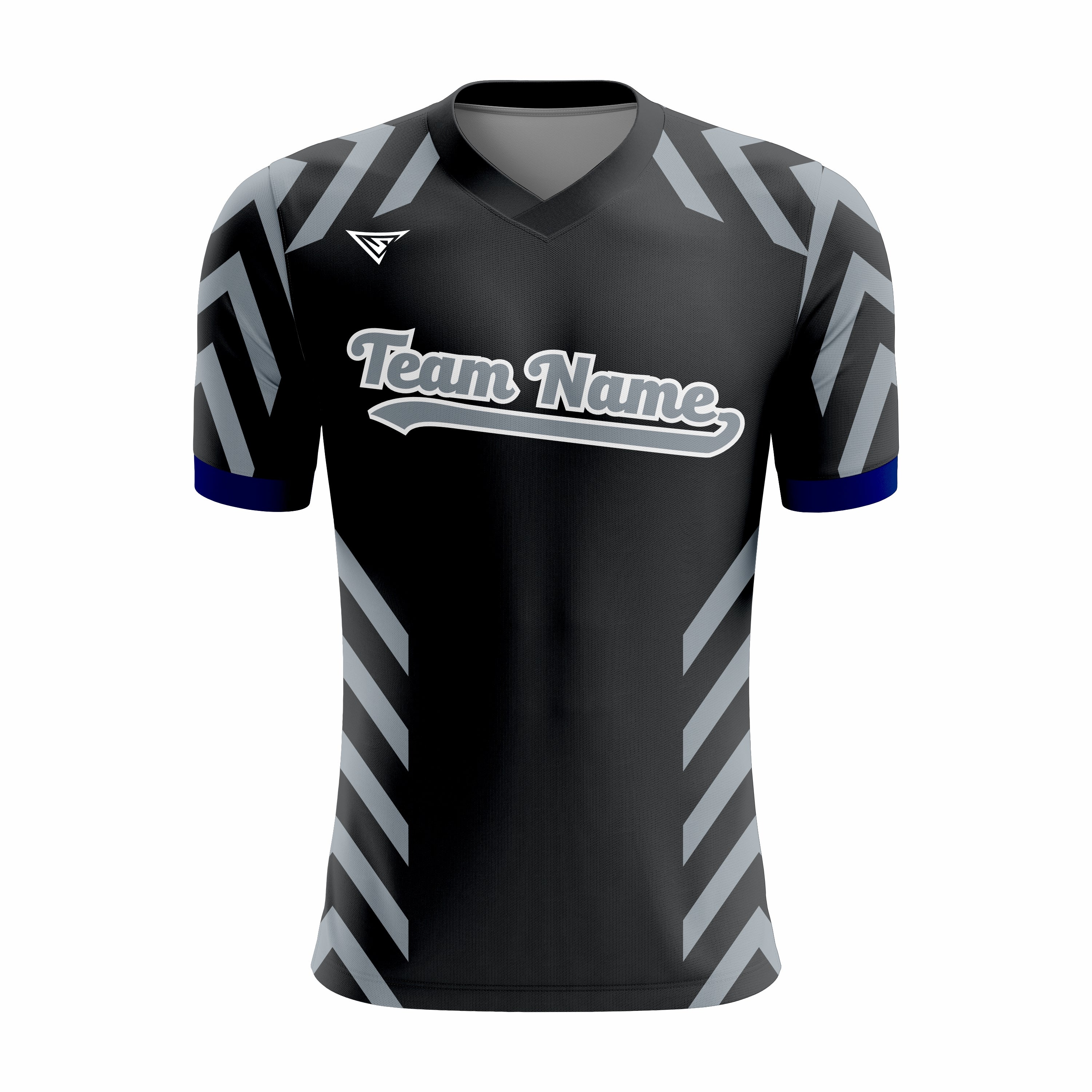 Custom Black & Grey V-Neck Softball Jerseys
