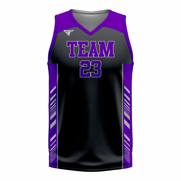 Custom Purple Black Basketball Jersey | Sports Custom Uniform