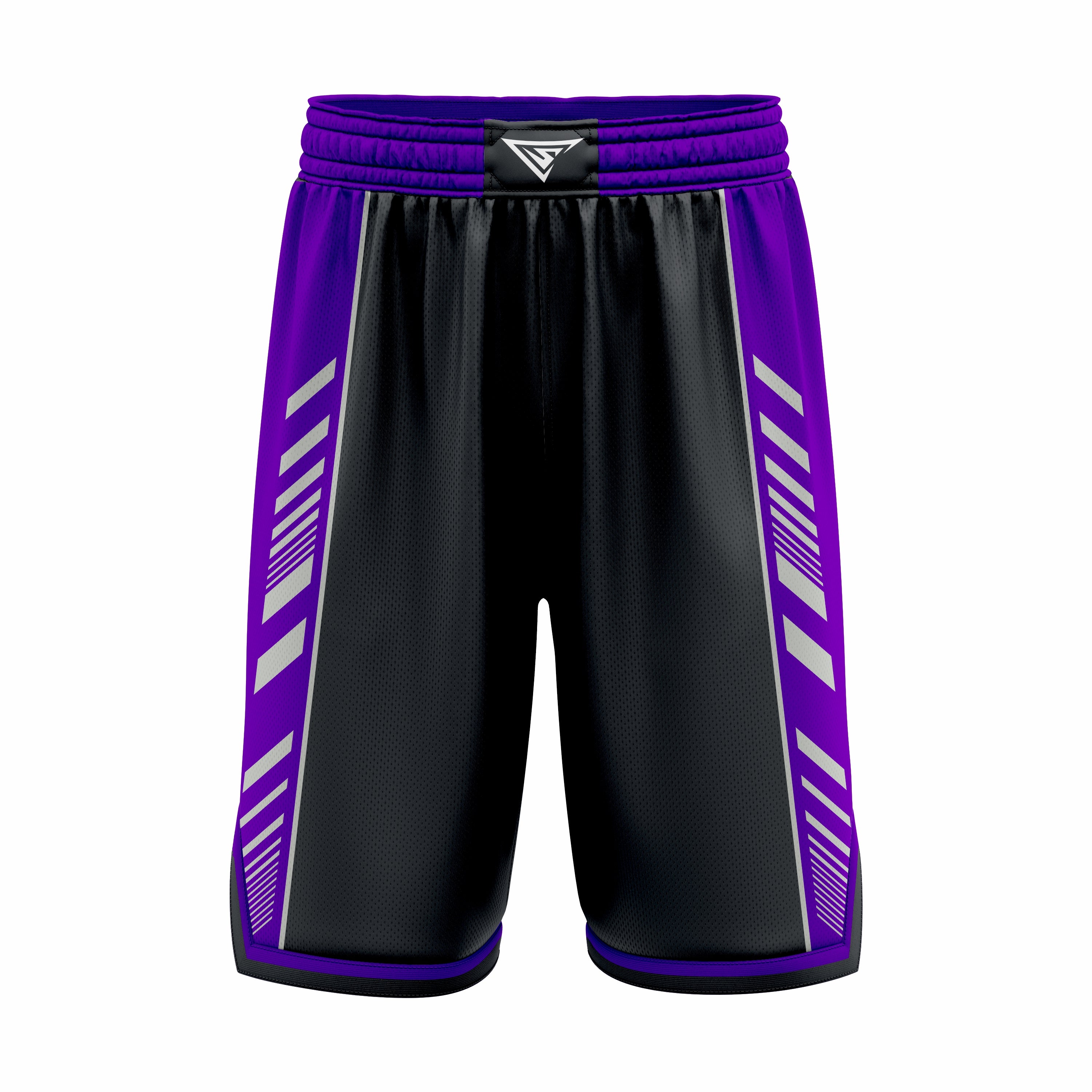 Custom Blue, Black & Grey Authentic Basketball Shorts