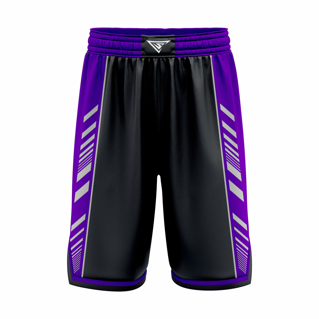 Custom Blue, Black & Grey Authentic Basketball Shorts