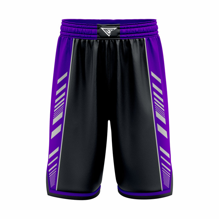Custom Blue, Black & Grey Authentic Basketball Shorts