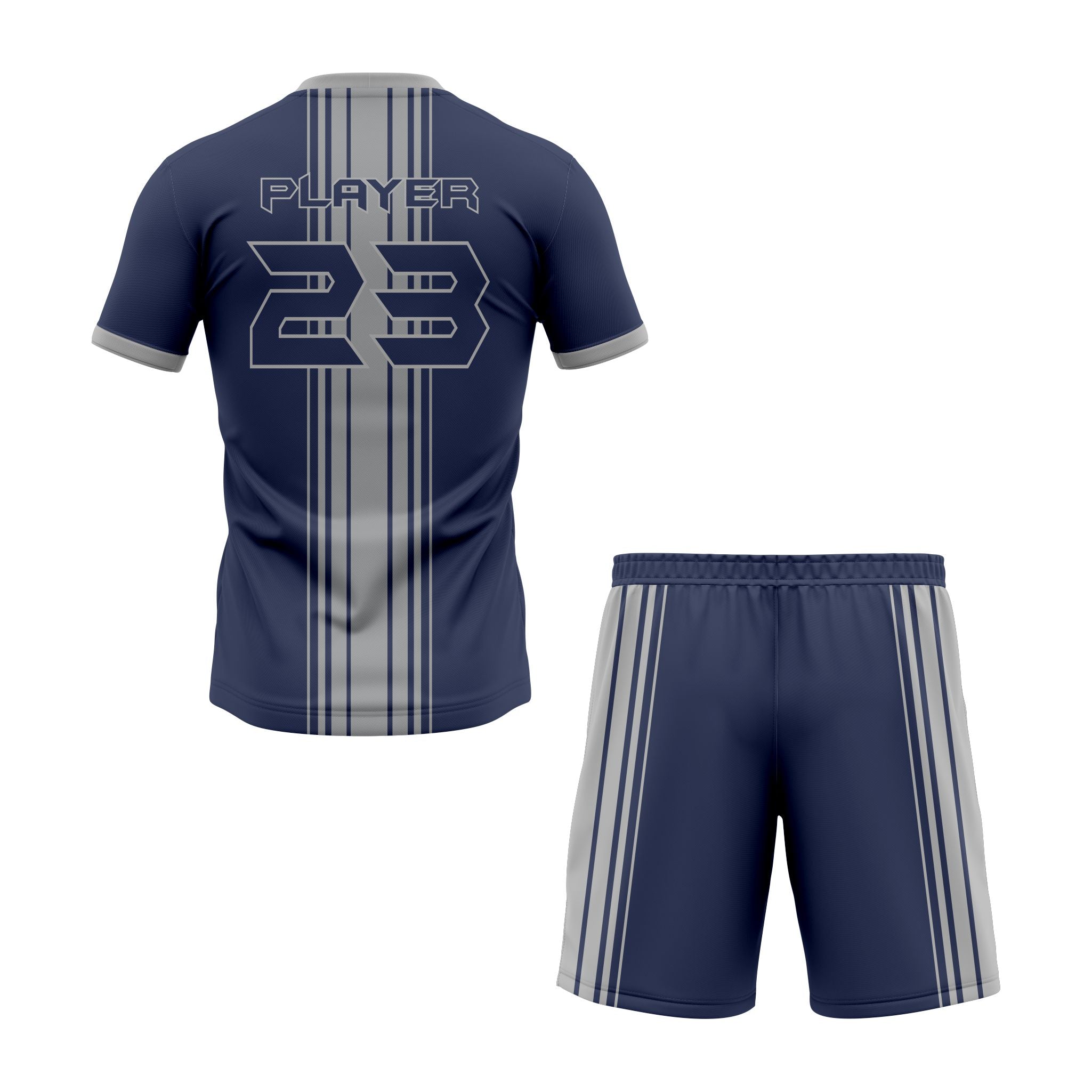 Custom Blue & Grey Sublimation Tennis Uniform