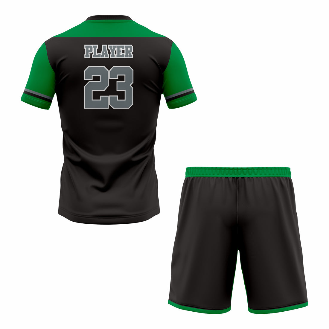 Custom Black & Green Sublimation Tennis Uniform