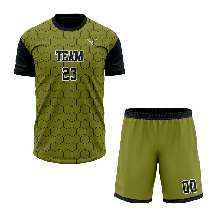 Custom Green & Black Sublimation Tennis Uniform