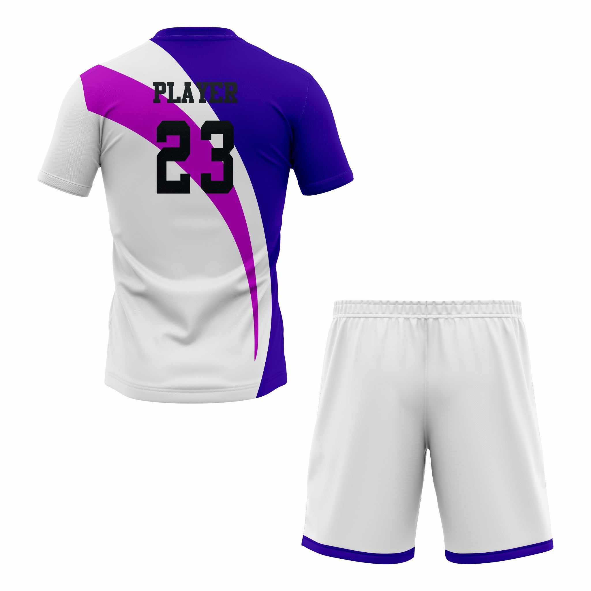 Custom Blue, Pink & White Sublimation Tennis Uniform