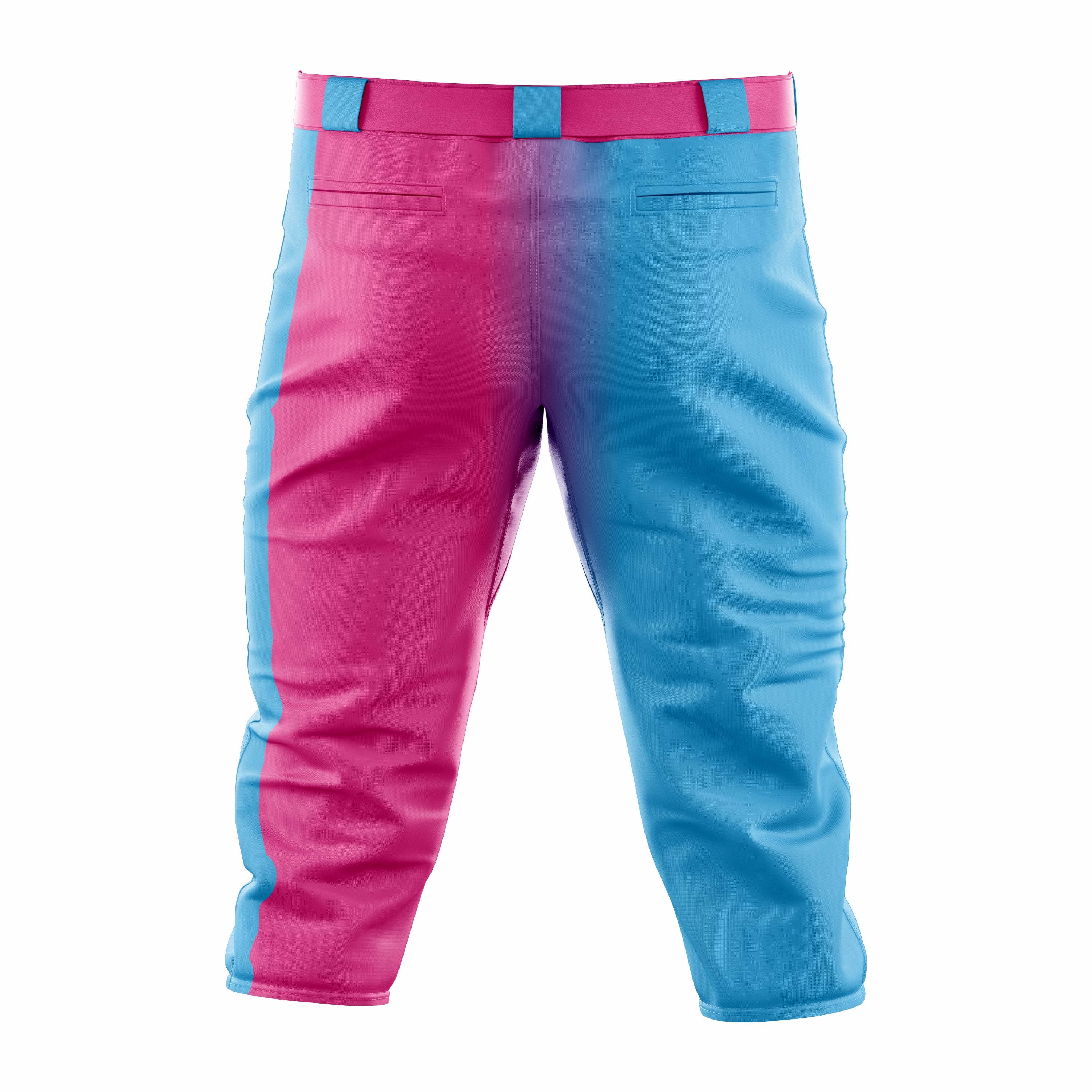 Custom Cyan & Pink softball Knicker Pant