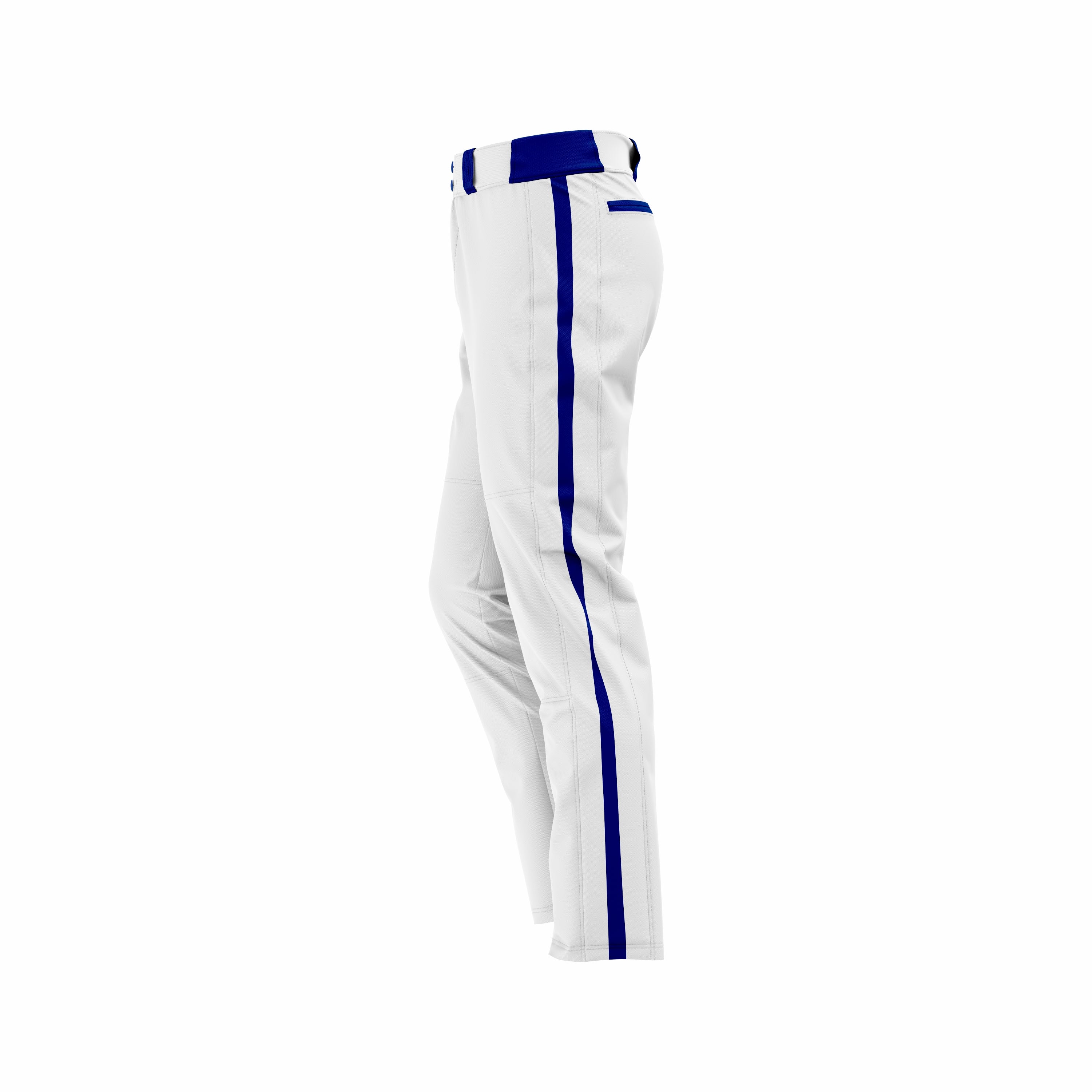 Custom White & Dark Blue softball Pant