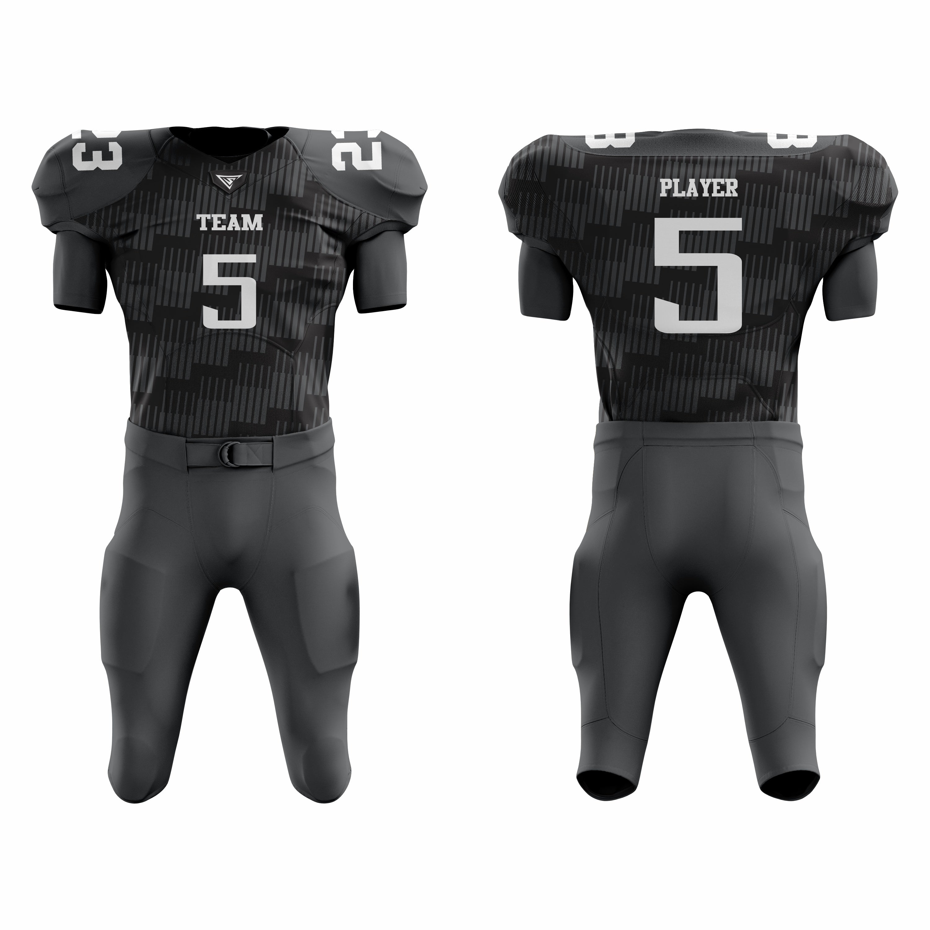CUSTOM BLACK AMERICAN FOOTBALL UNIFORM