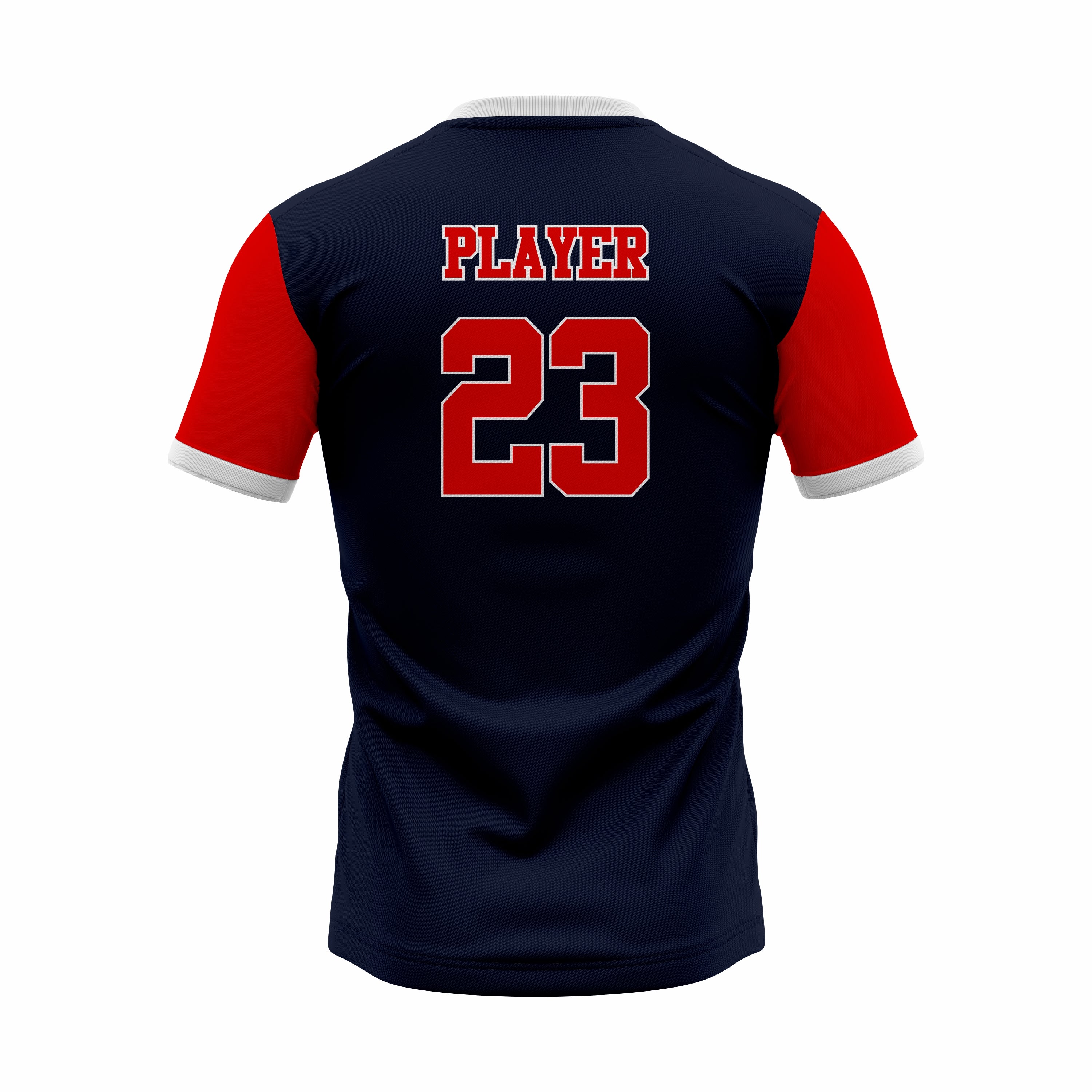 Custom Black, White & Red Sublimation Soccer Jersey