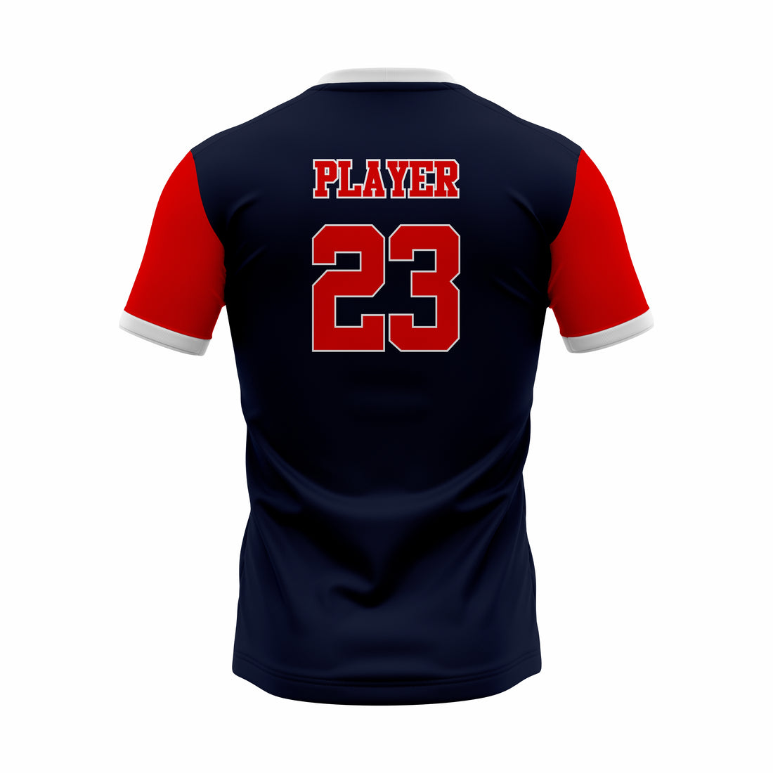 Custom Black, White & Red Sublimation Soccer Jersey