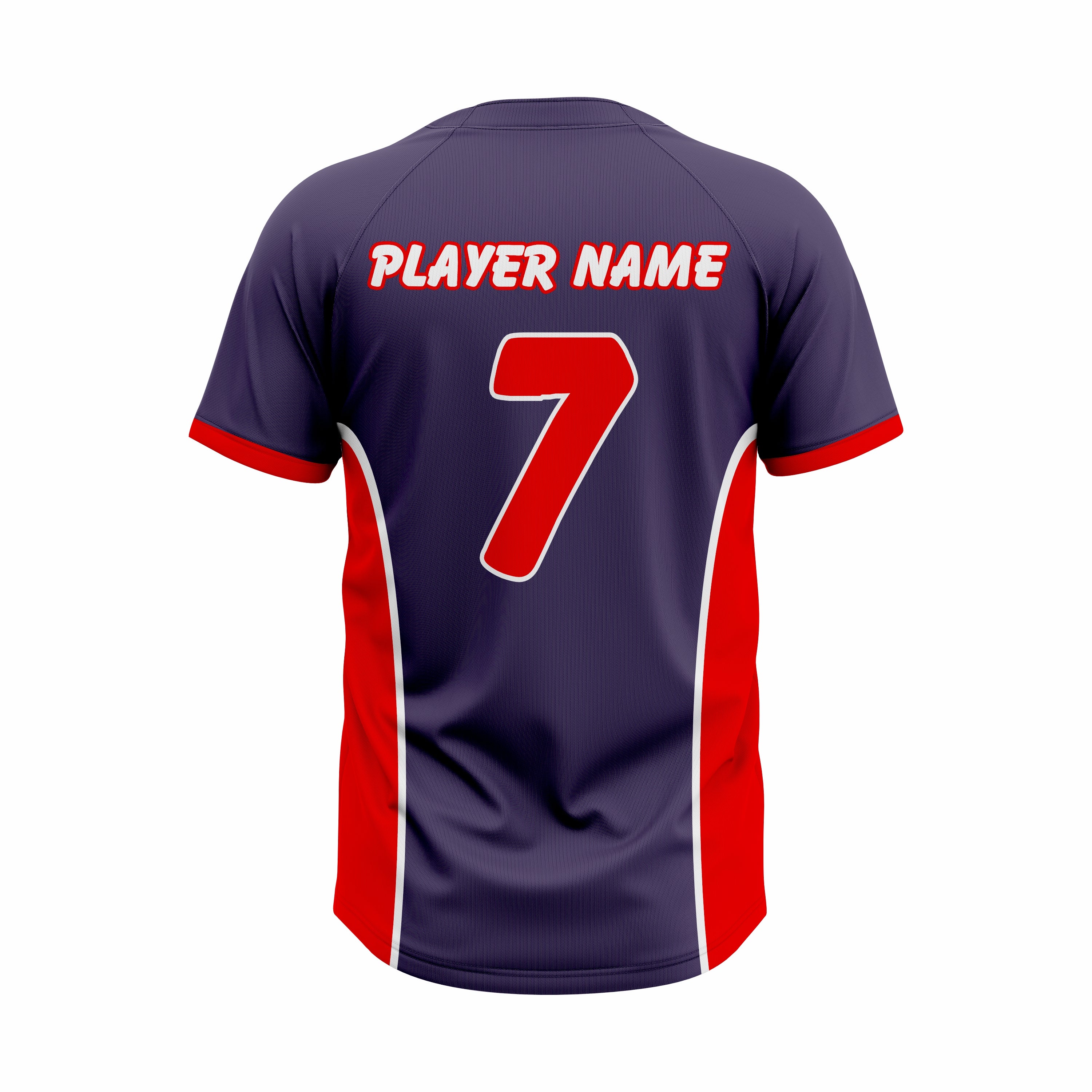 Custom Dark Blue & Red Authentic Softball two Buttons Jersey
