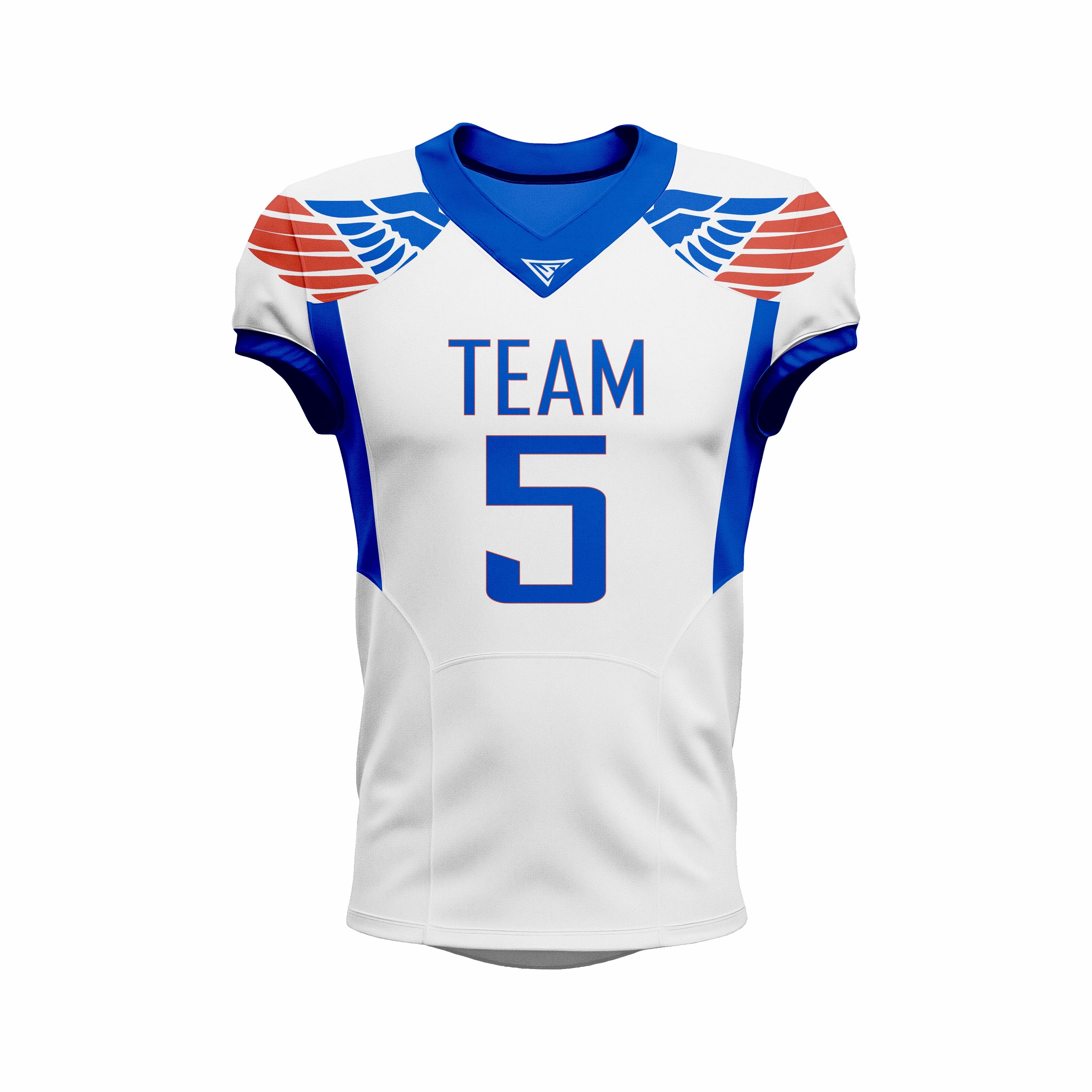 Custom Blue & White American Football Jersey