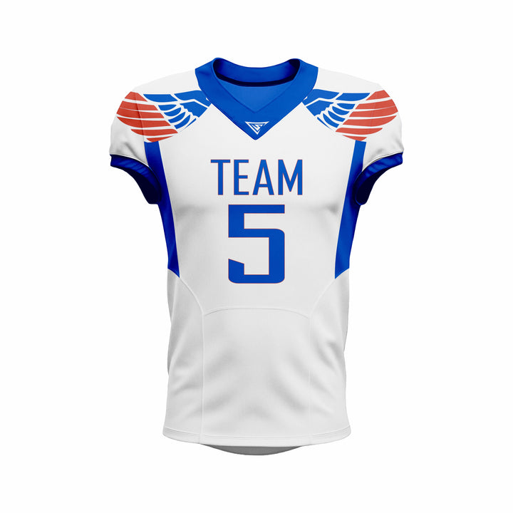 Custom Blue & White American Football Jersey