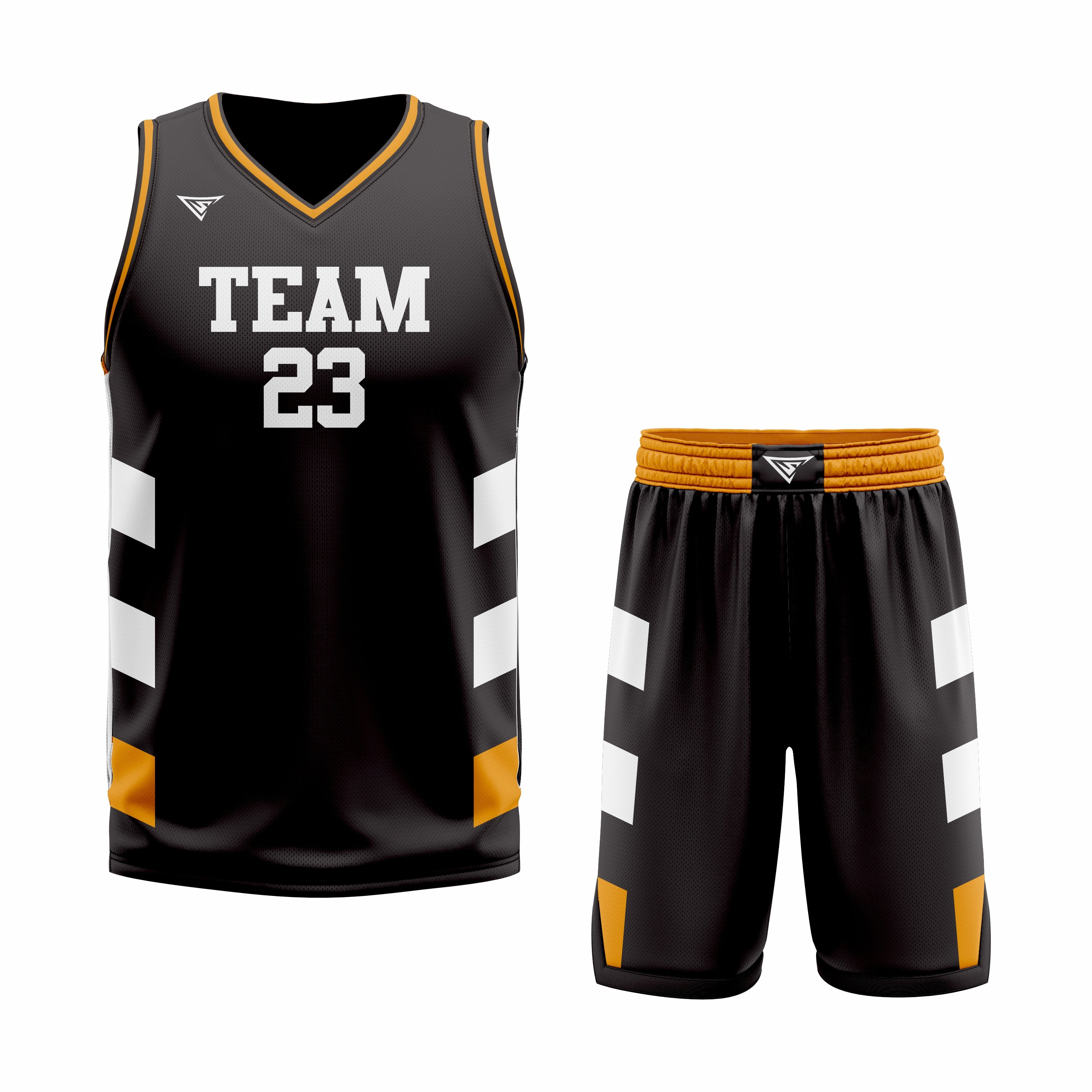 CUSTOM BLACK WHITE BASKETBALL UNIFORM