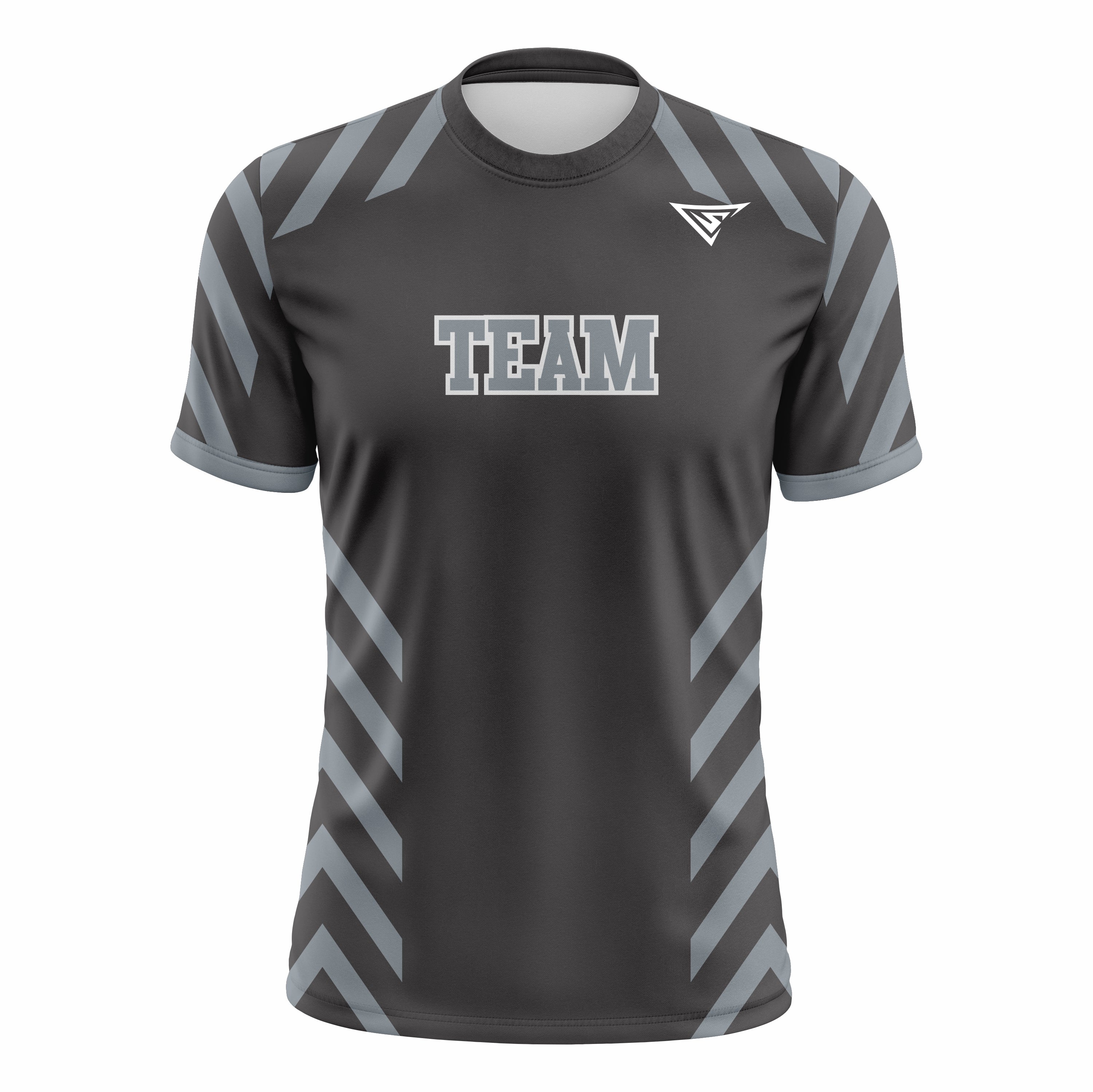 Custom Black & Grey Crew Neck Softball Jerseys