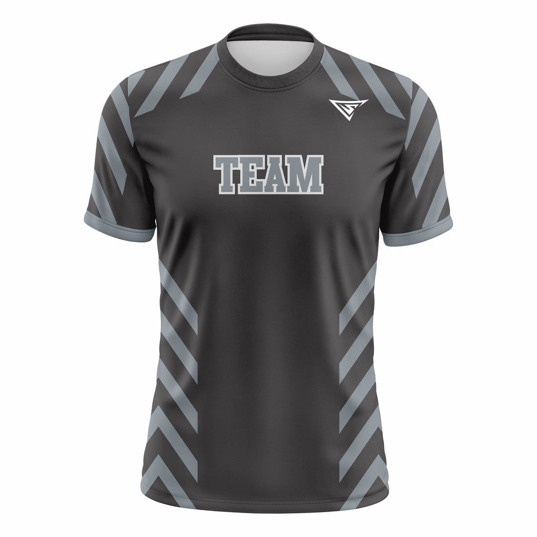 Custom Black & Grey Crew Neck Softball Jerseys