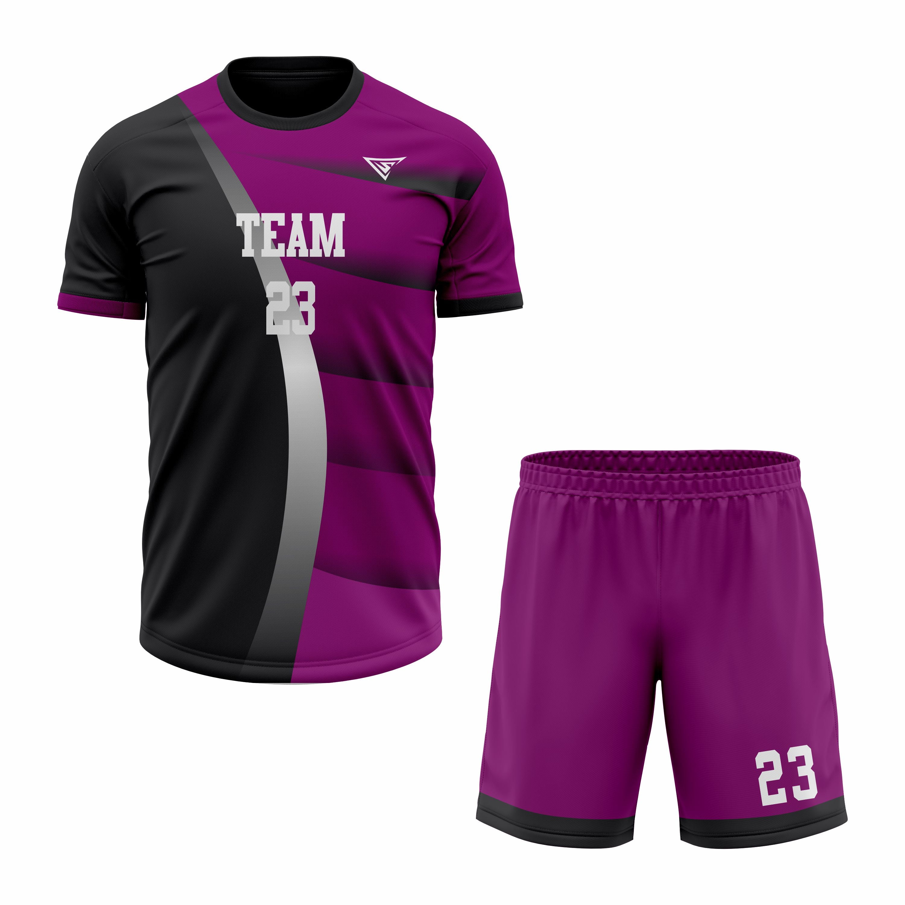CUSTOM PURPLE BLACK SOCCER UNIFORM