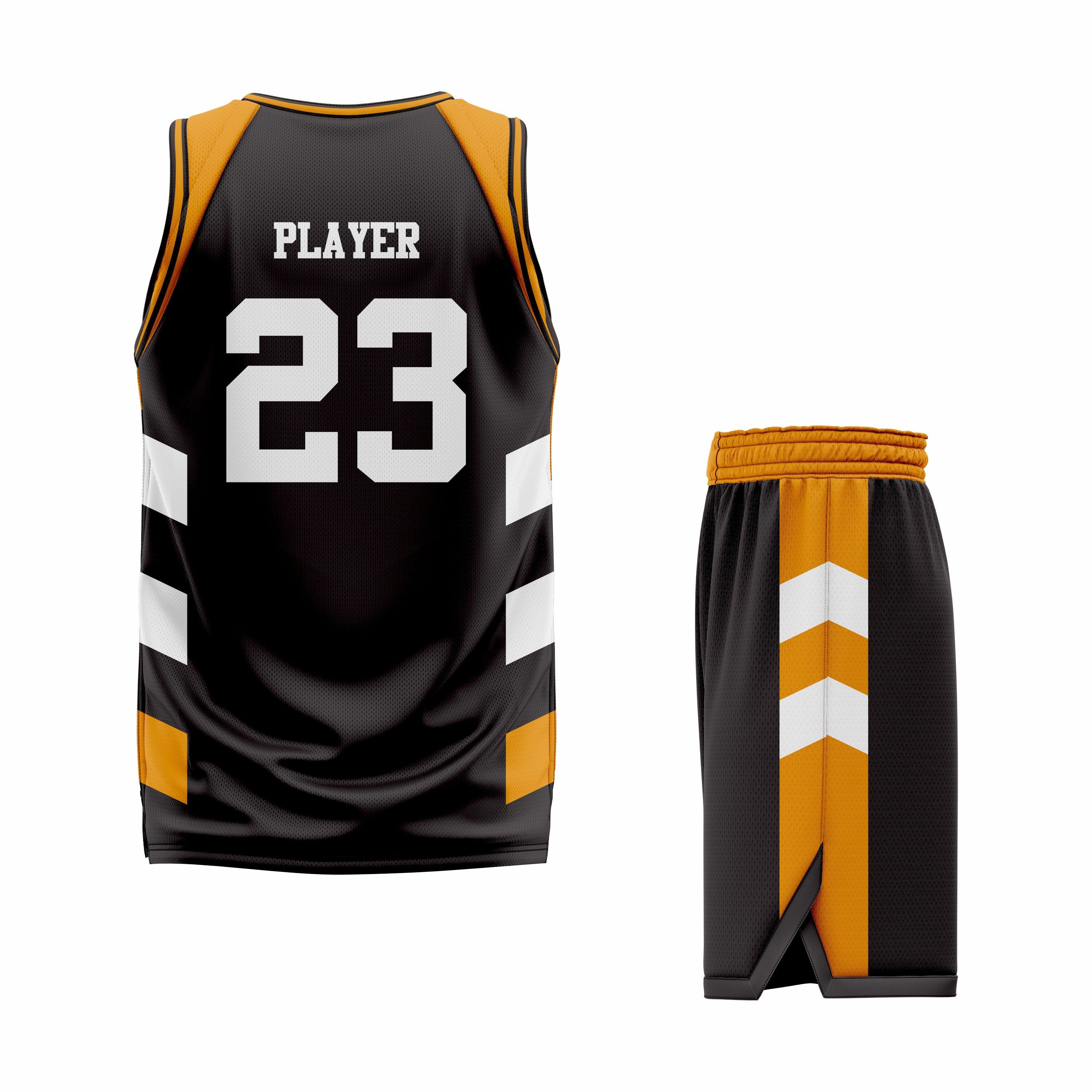 CUSTOM BLACK WHITE BASKETBALL UNIFORM