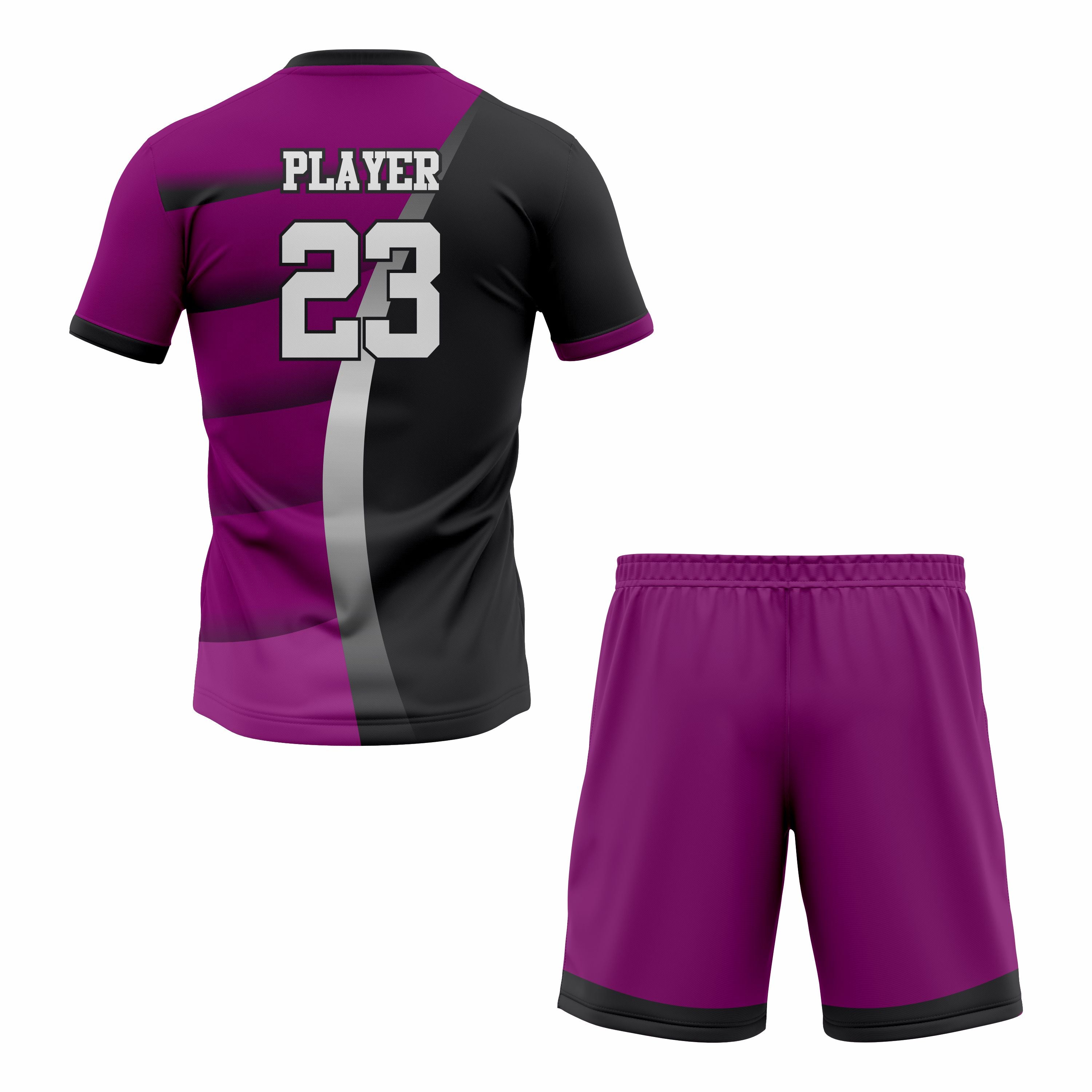 CUSTOM PURPLE BLACK SOCCER UNIFORM