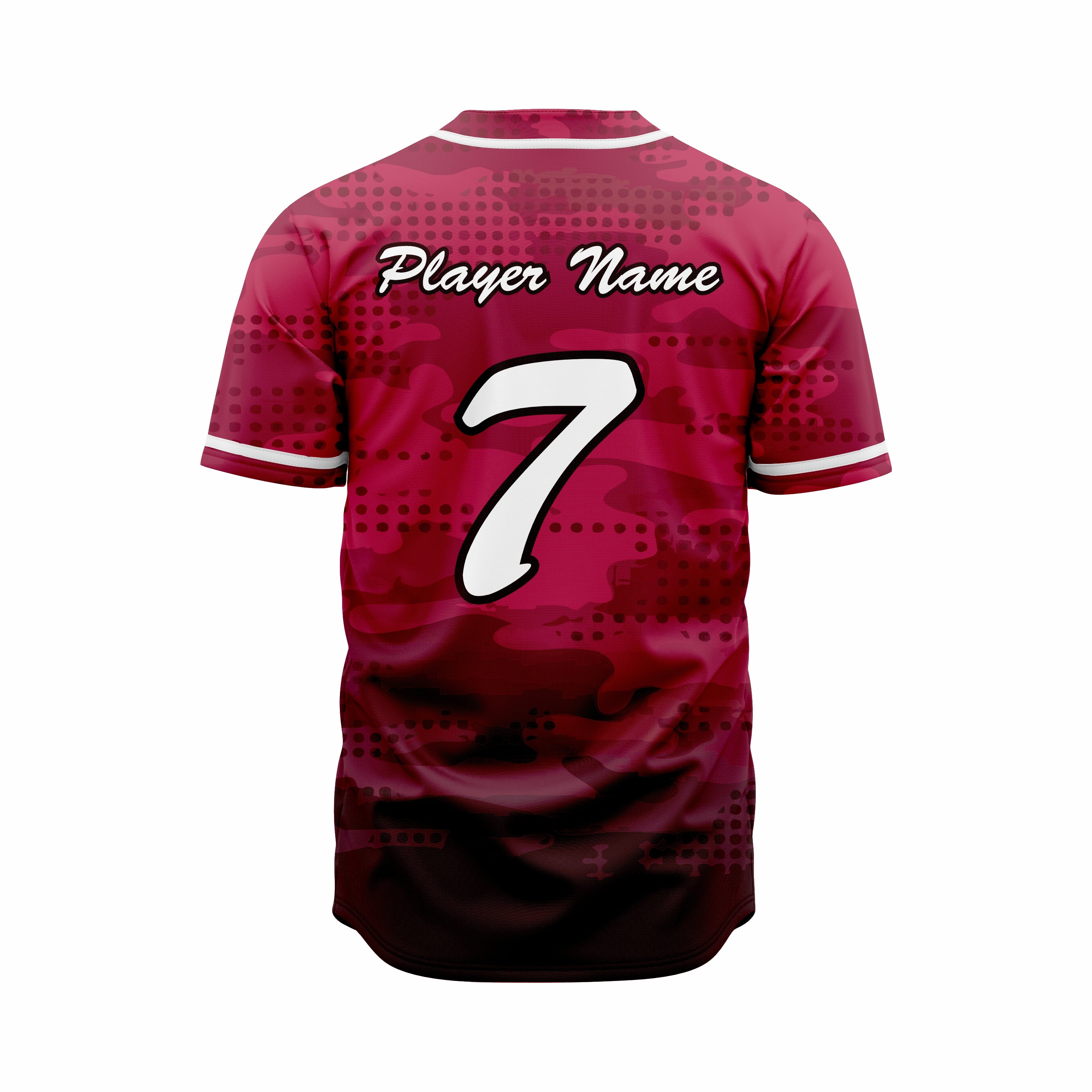 Custom Red, Black & White Authentic Baseball full Buttons Jersey