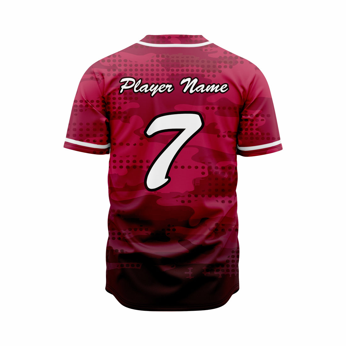 Custom Red, Black & White Authentic Baseball full Buttons Jersey