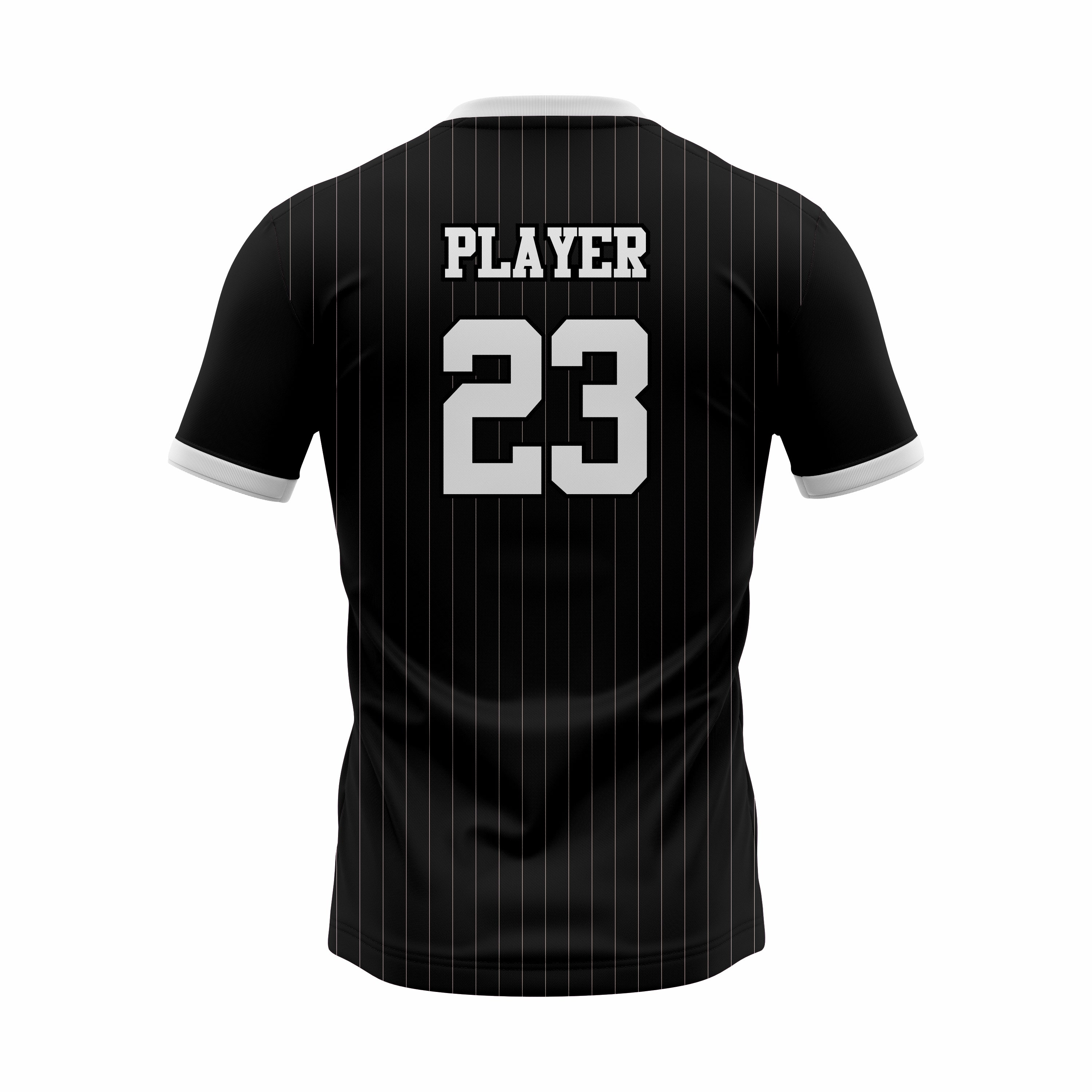 Custom Black & White Sublimation Soccer Jersey