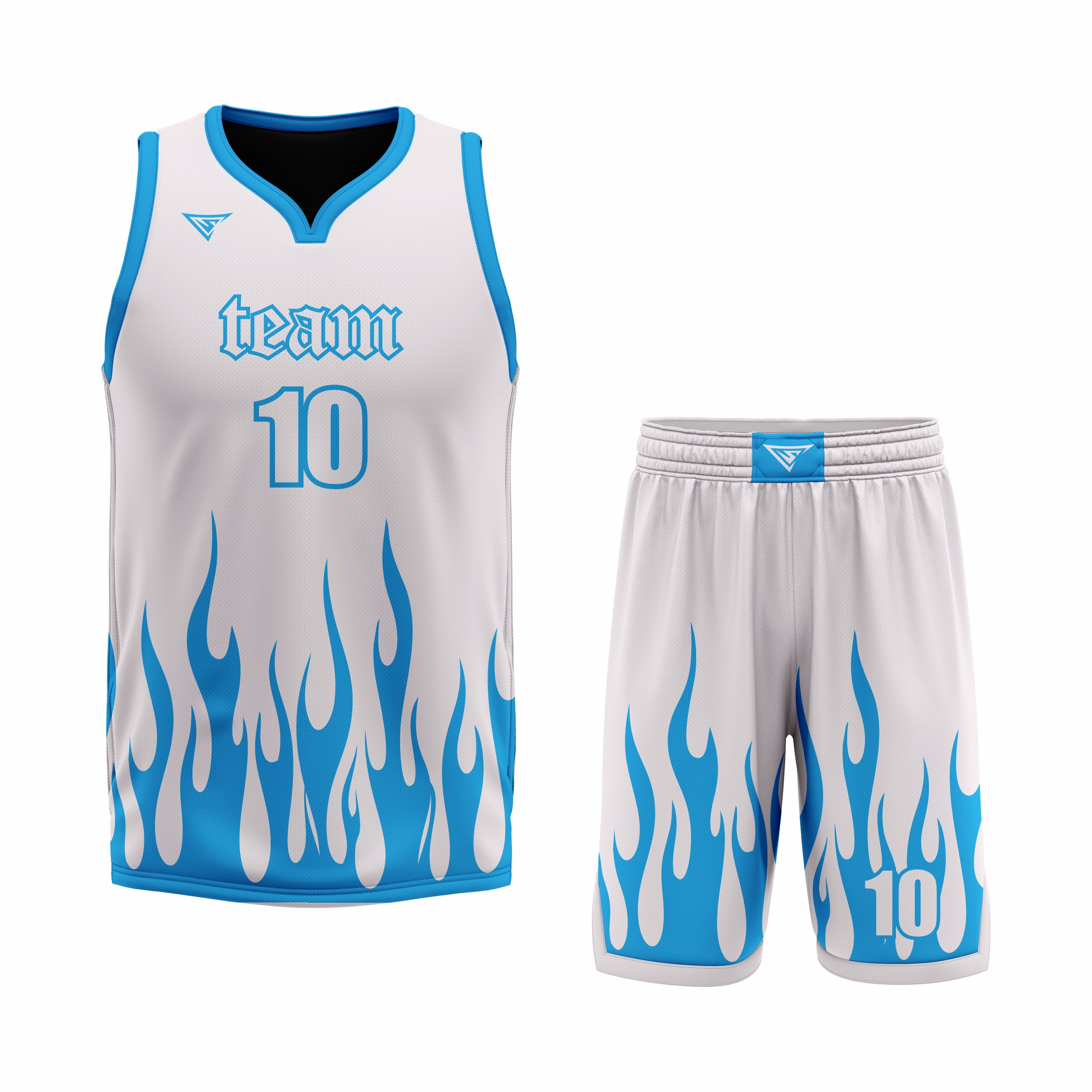 Custom Blue White Basketball Uniform Set | Sports Custom Uniform
