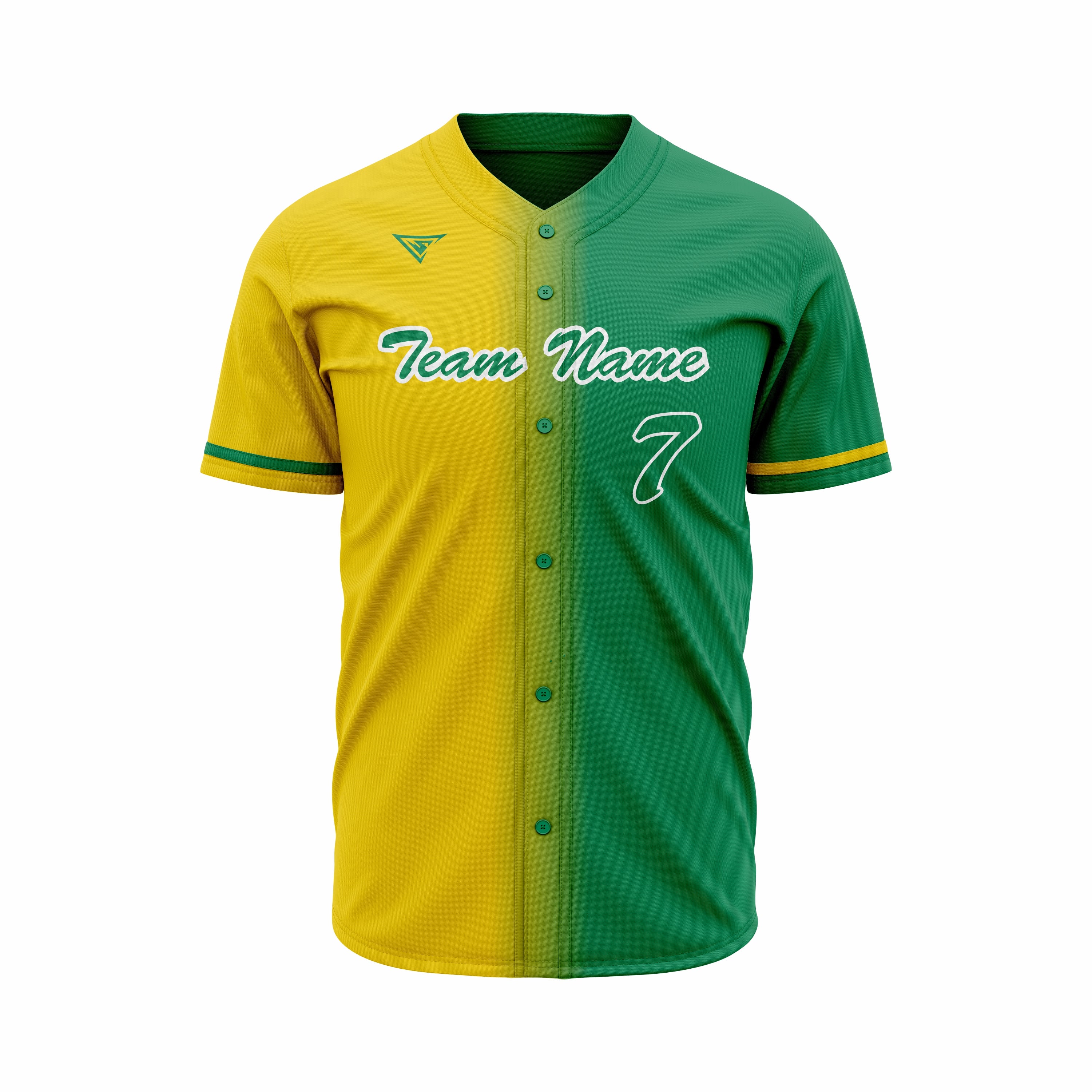Custom Orange Green & White Authentic Baseball full Buttons Jersey