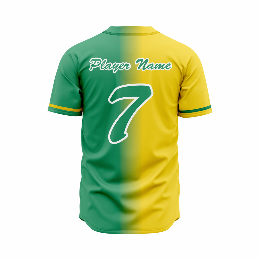 Custom Orange Green & White Authentic Baseball full Buttons Jersey