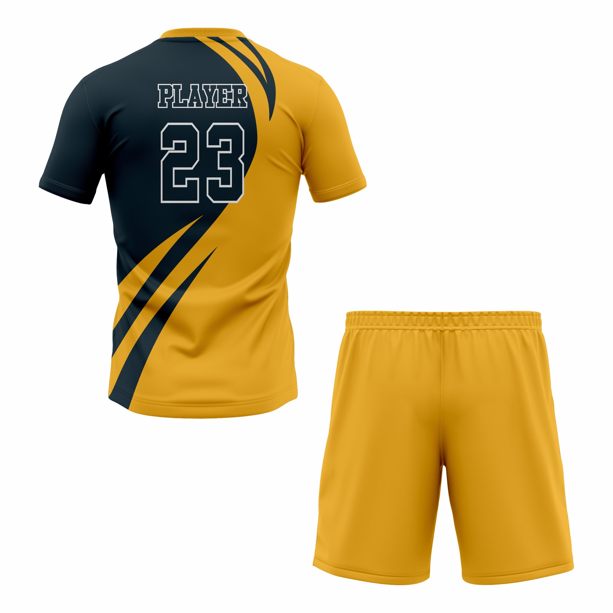 Custom Orange & Black Sublimation Soccer Uniform