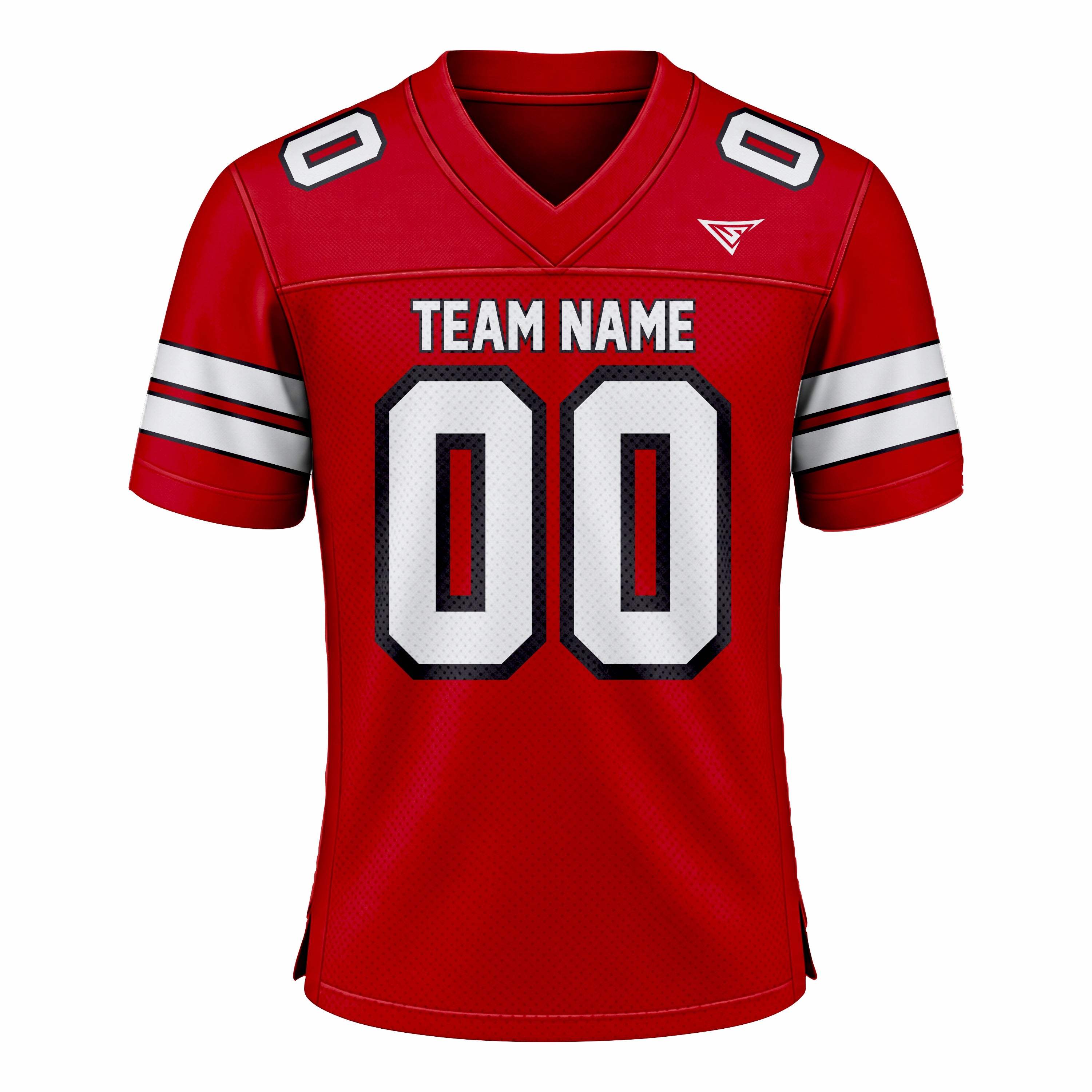 Custom Red & White American Football Fan Jersey