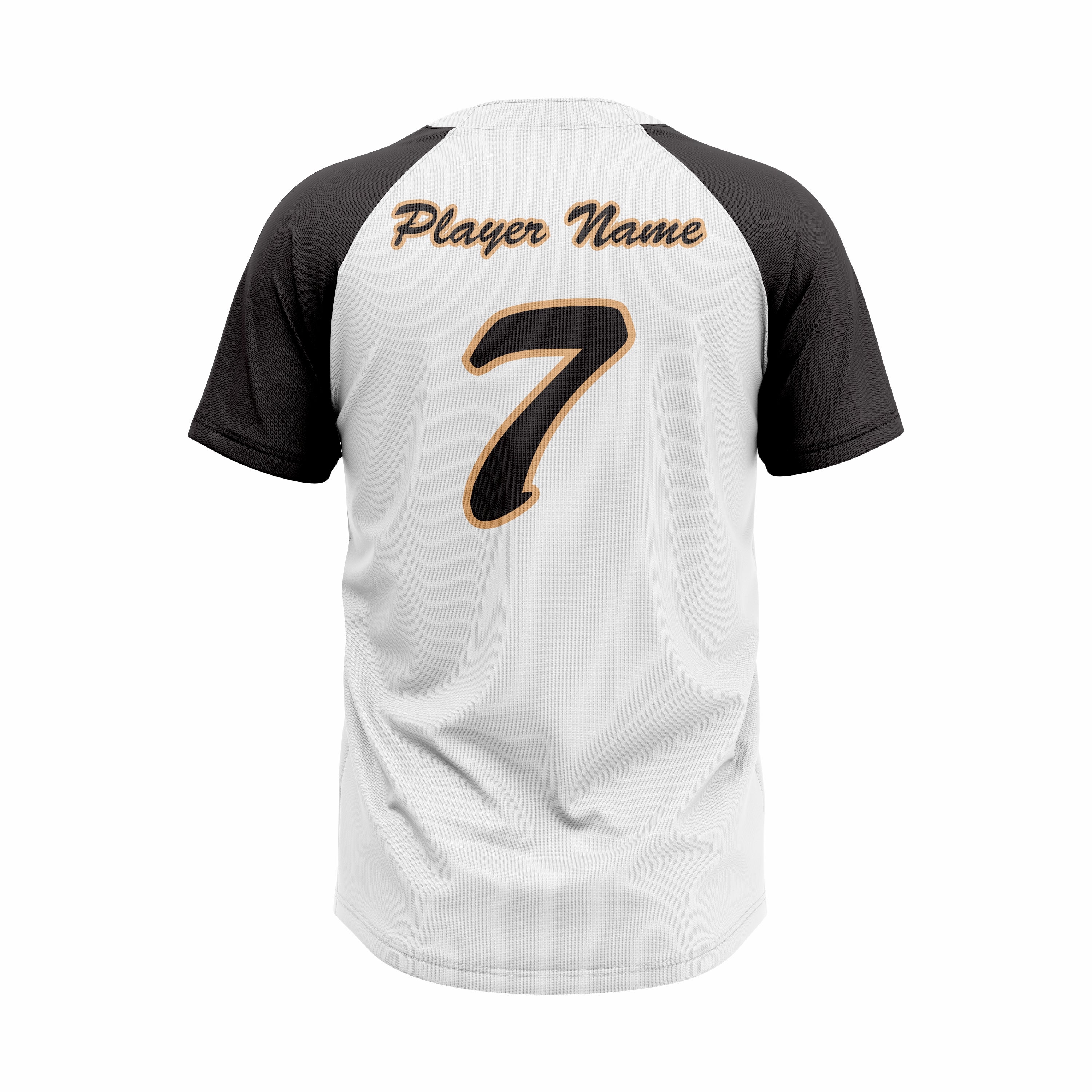 Custom Black, White & Green Authentic Baseball two Buttons Jersey